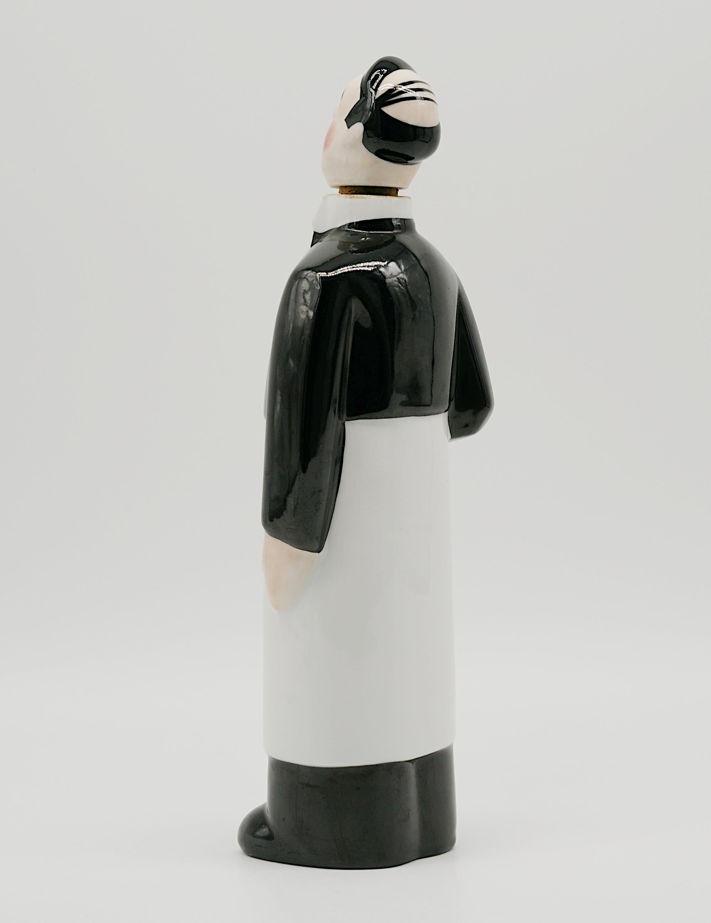 Bouteille de service en porcelaine Art Déco française Georges BASTARD, Paris, Jeux olympiques Excellent état - En vente à Saint-Amans-des-Cots, FR