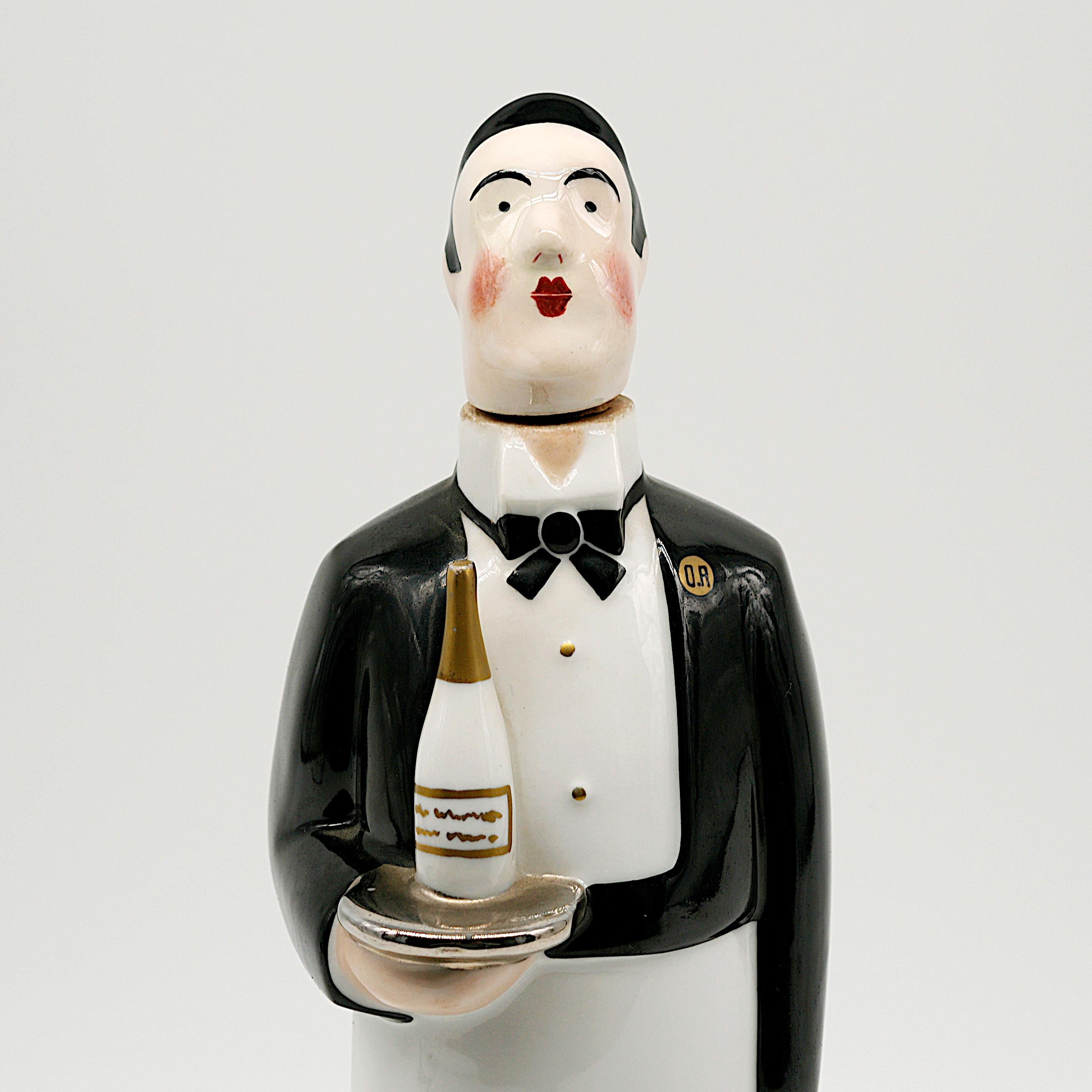 Bouteille de service en porcelaine Art Déco française Georges BASTARD, Paris, Jeux olympiques en vente 3