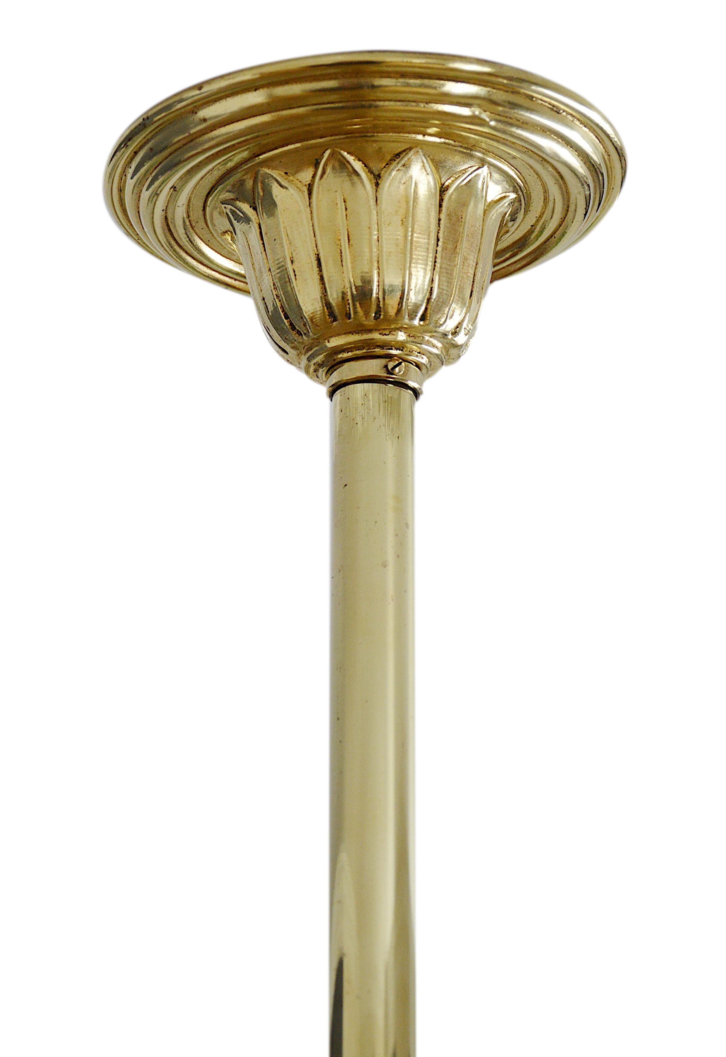 French Art Deco pendant chandelier by Georges Béal at VERLYS (Les Andelys), France, late 1920s. 