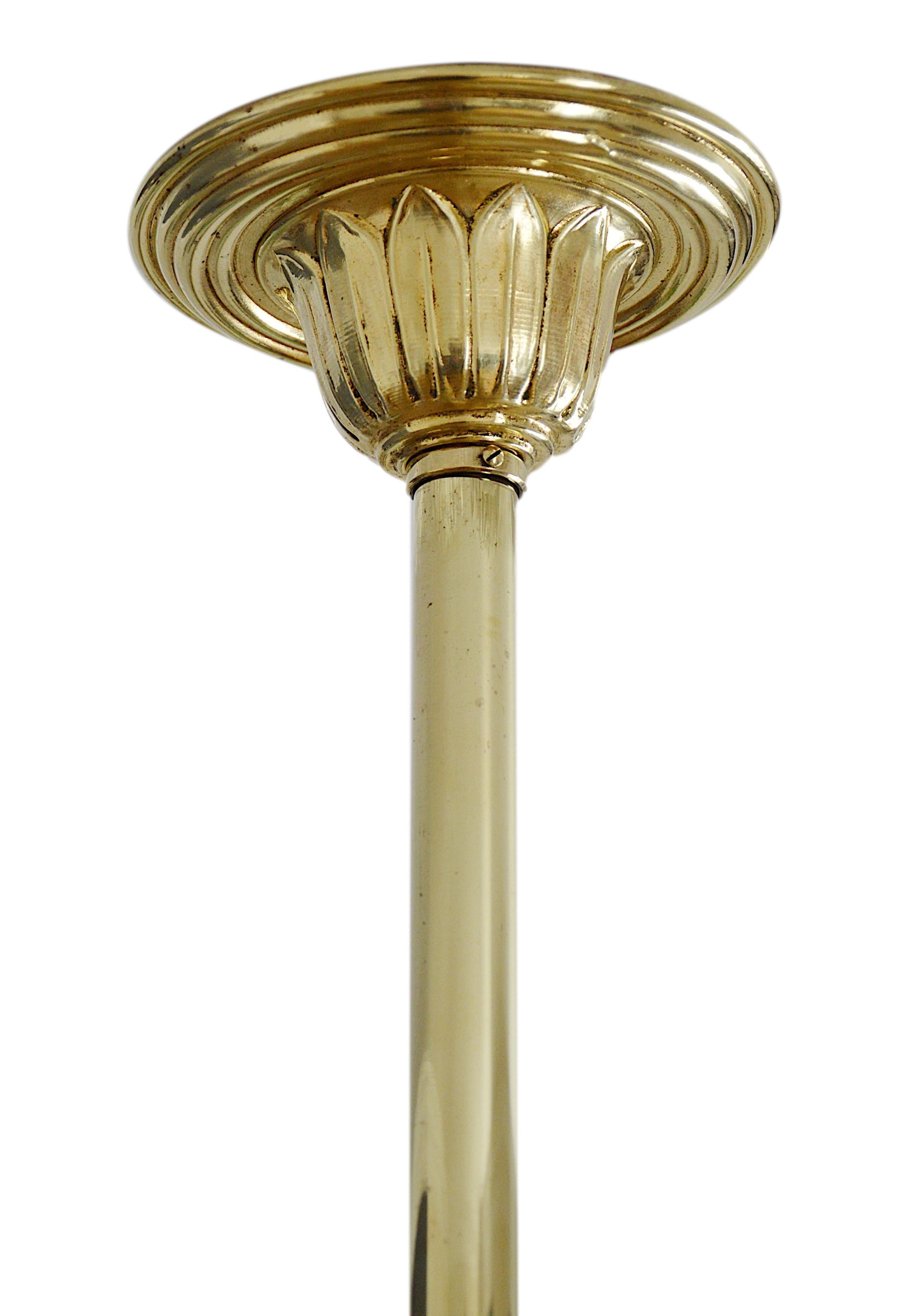 Georges Beal at Verlys Grande e raro lampadario a sospensione Art Deco, 1920 in vendita 1