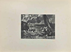 Shadowing Death – Holzschnittdruck von Georges Berger – frühes 20. Jahrhundert