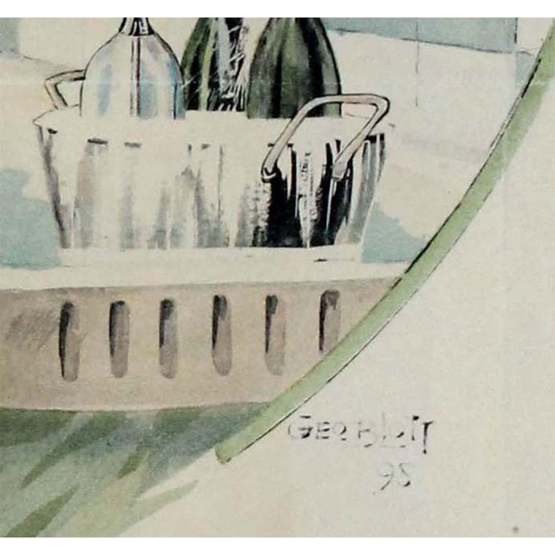 Original Werbeplakat von Georges Blott, Hersteller von Wassermetern, 1895 im Angebot 2