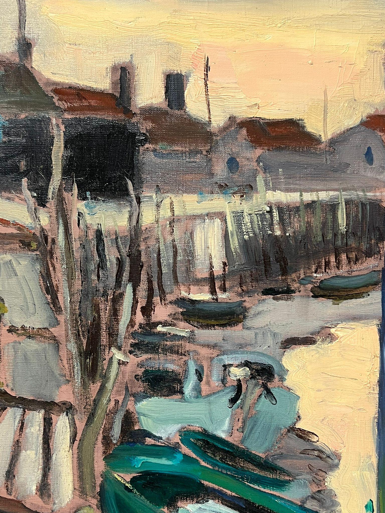 Low Tide
signed by Georges Bordonave (French contemporary)
dated 1969
oil painting on canvas, unframed
canvas: 18 x 21.5 inches
condition: very good
provenance: from a large private collection of this artists work, western Paris, France. 