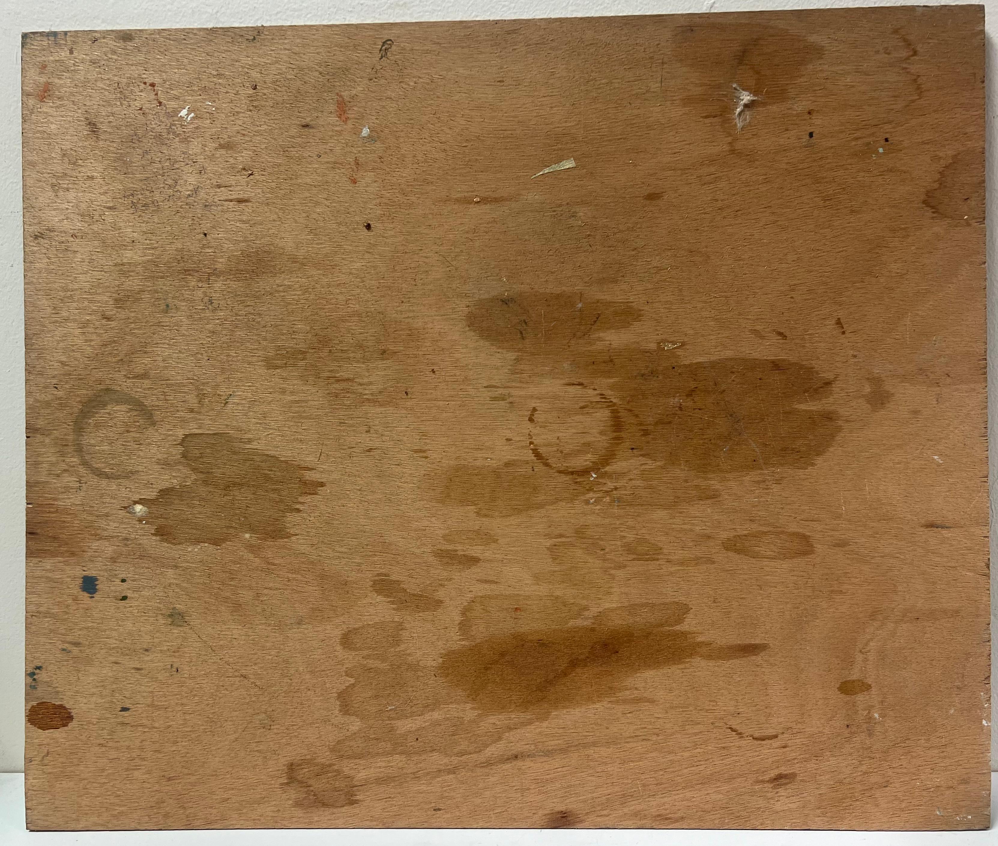 Pintura al óleo francesa de los años 70 Cangrejo y pescado en la mesa de la cocina ideal  ¡Restaurante de pescado! en venta 2