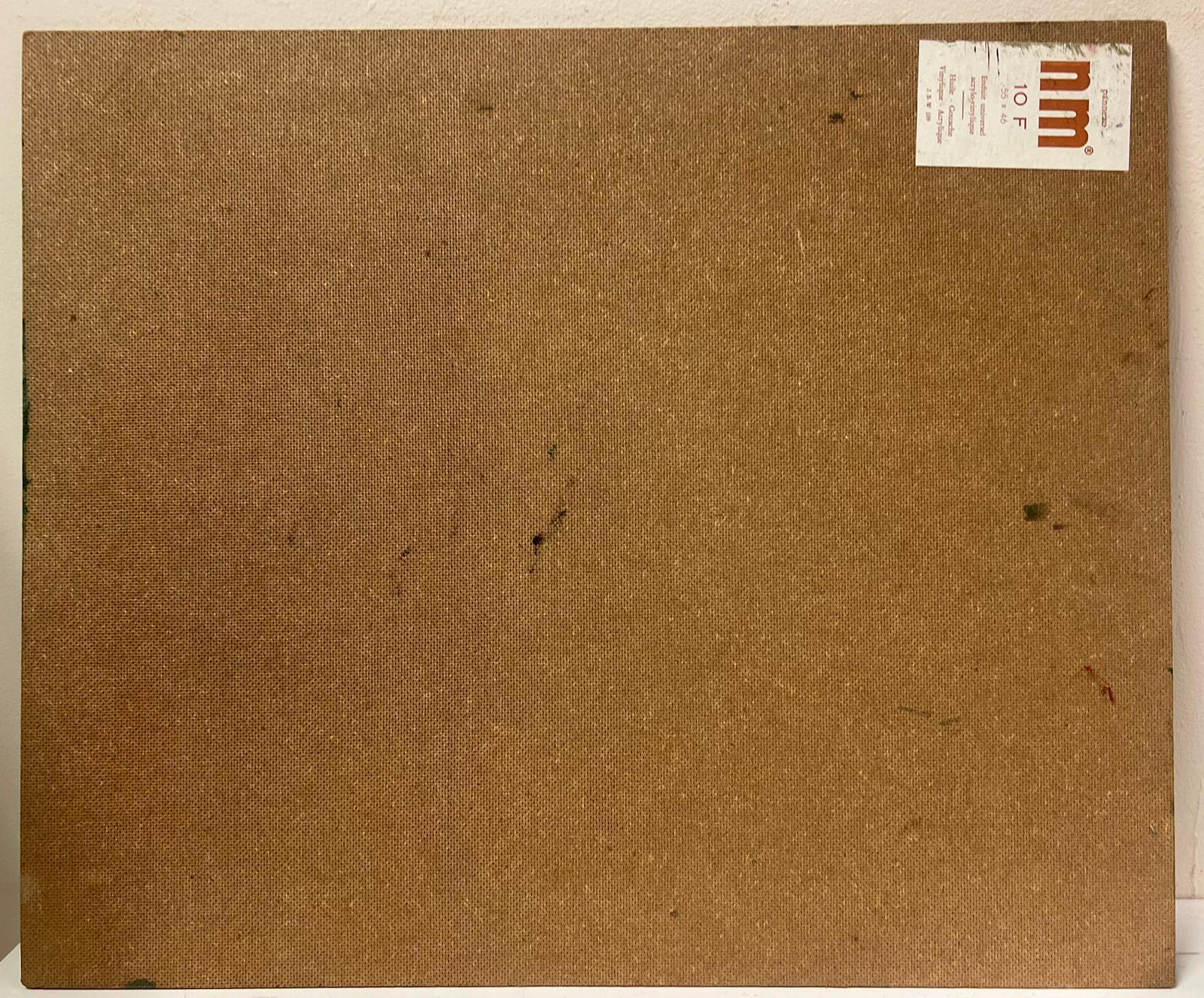 1970's Französisch Post-Impressionist signiert Ölgemälde Aprikosen in grüner Schale im Angebot 3