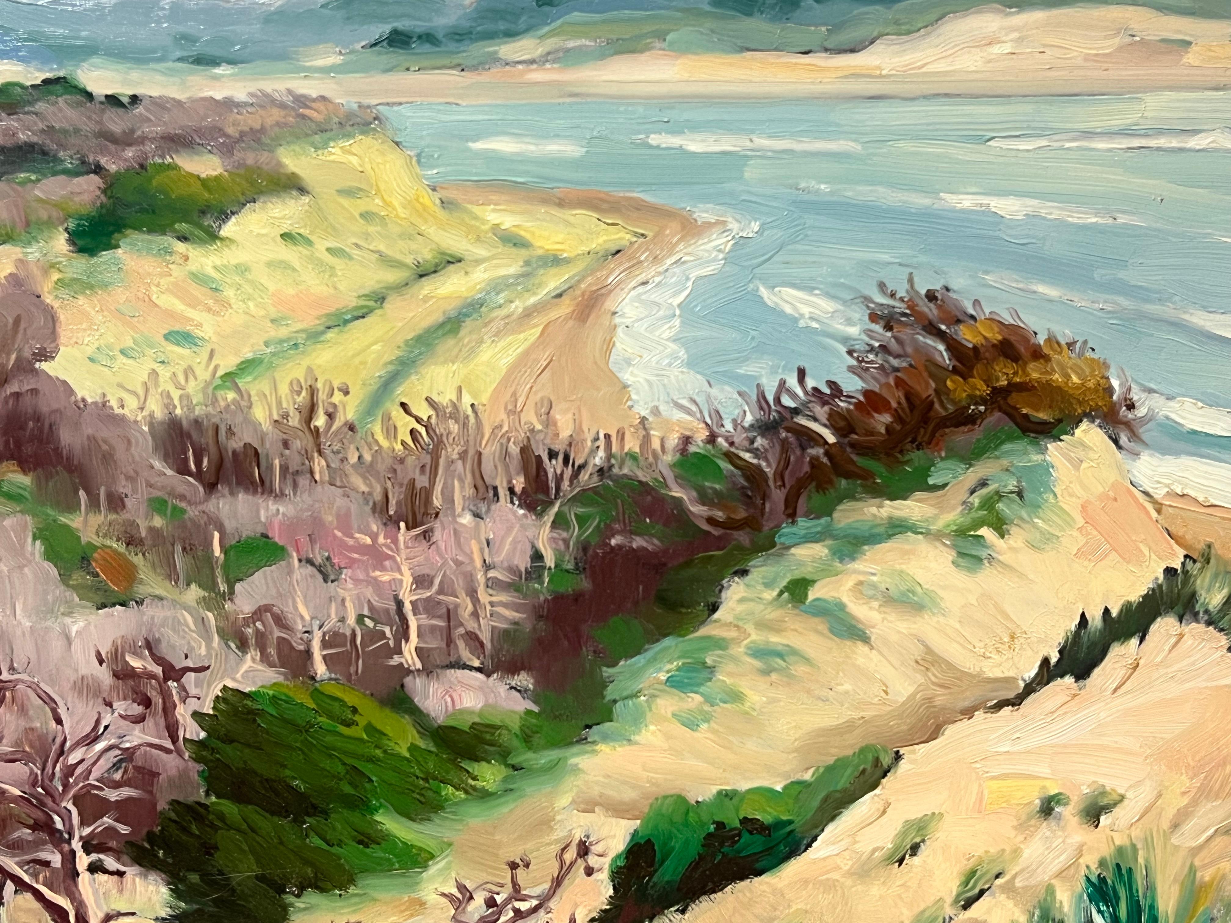 Coast Scene with Sand Dunes
signed by Georges Bordonave (French contemporary)
dated 1976
oil painting on board, unframed
board: 21.5 x 26 inches
condition: very good
provenance: from a large private collection of this artists work, western Paris,