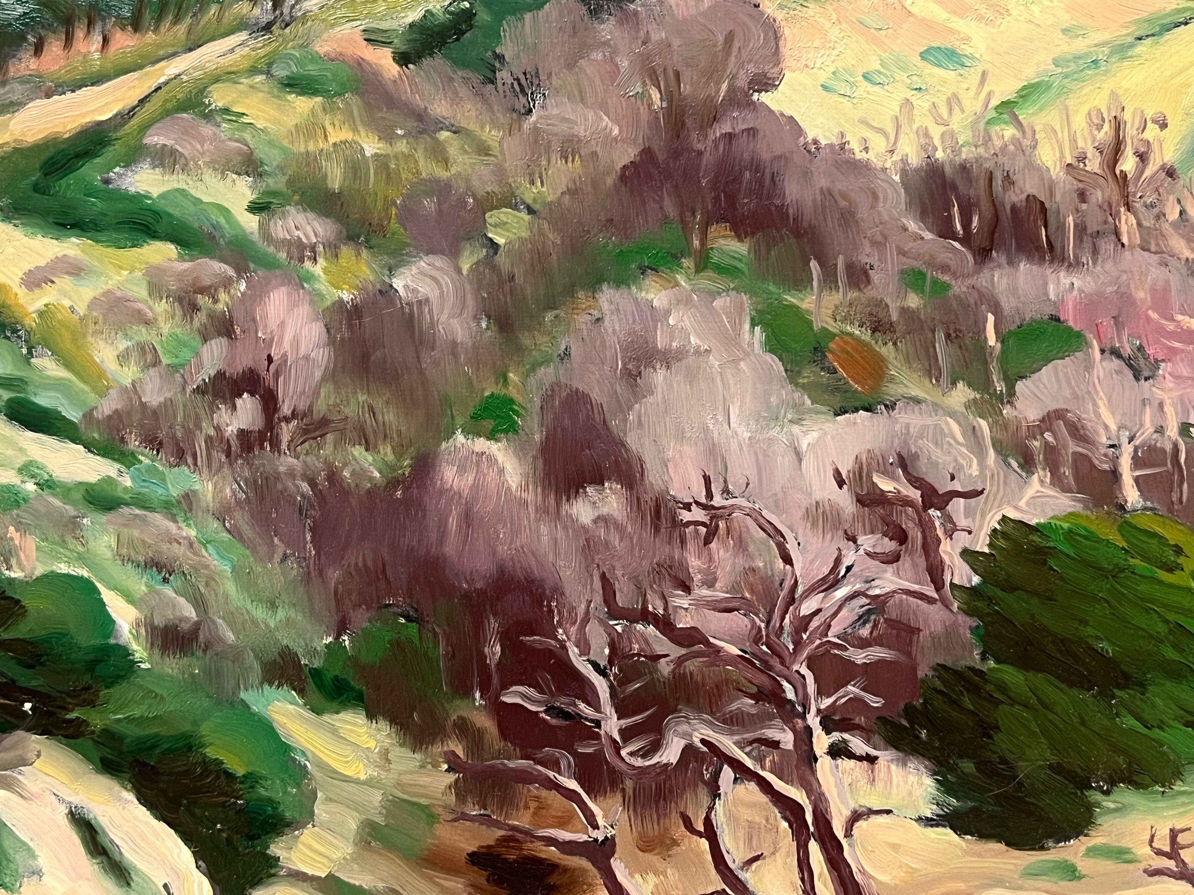 1970's French Post Impressionist Signed Oil Painting Sand Dunes on the Beach For Sale 3