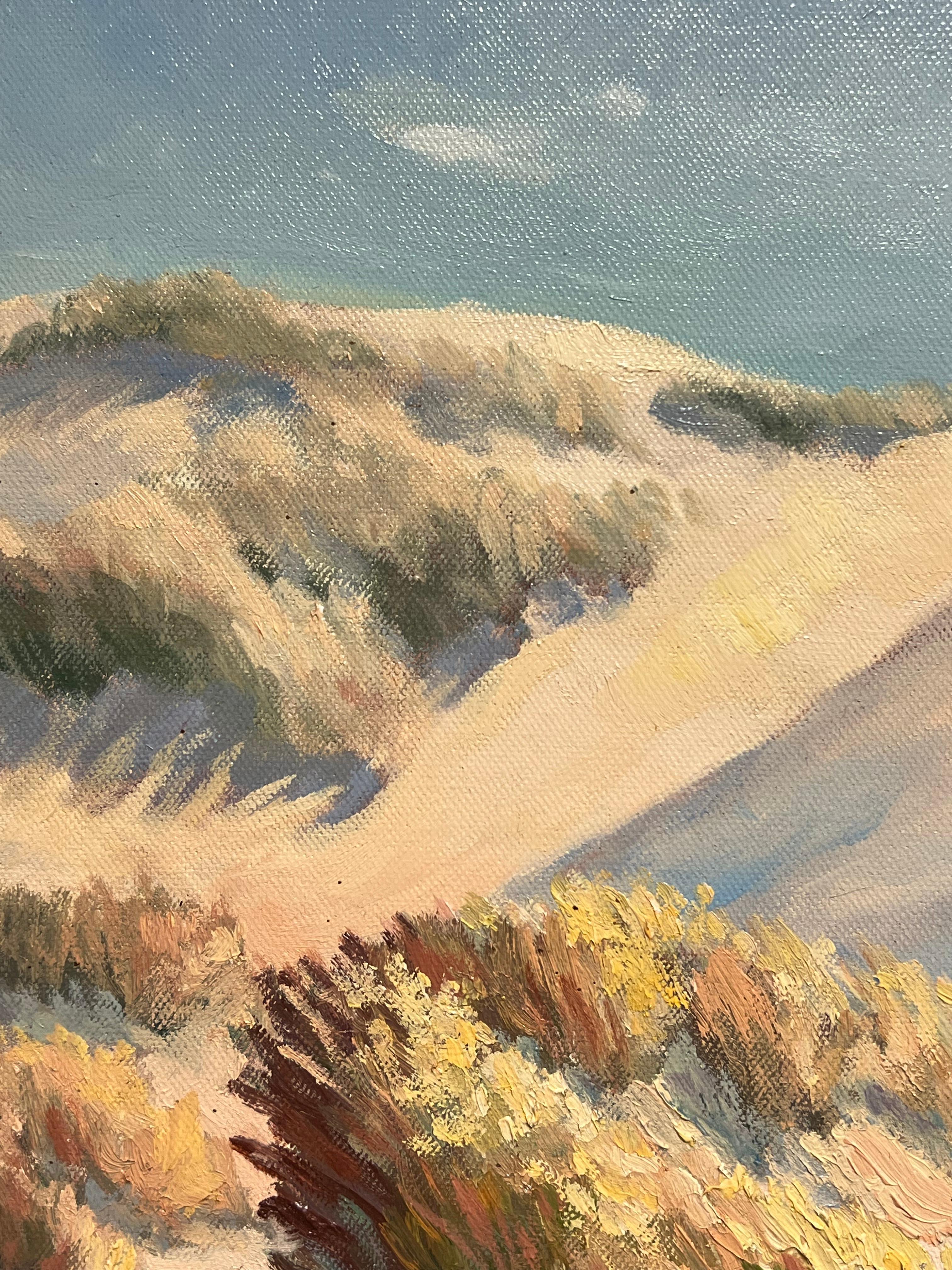 Coastal Sand Dunes Landscape Sunlit Impressionist French Oil Painting For Sale 1