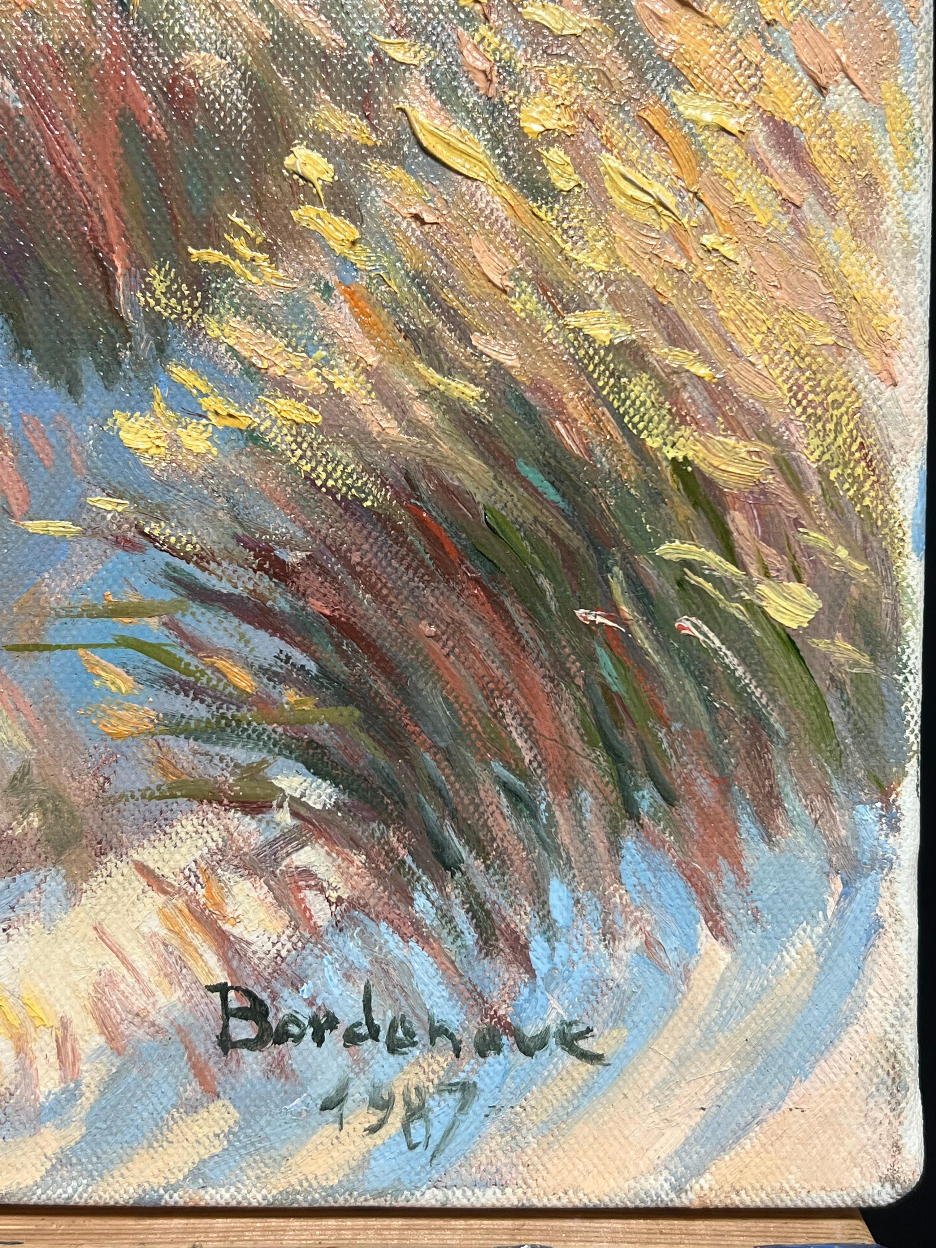 Coastal Sand Dunes Landscape Sunlit Impressionist French Oil Painting For Sale 4