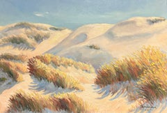 Coastal Sand Dunes Landscape Sunlit Impressionist French Oil Painting