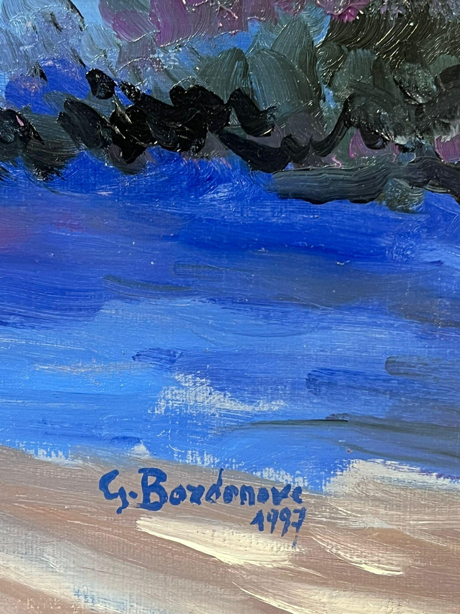 Coastal-Szene mit Crashing Waves, Möwen im Flug und lebhaften Ozeanfarben im Angebot 2