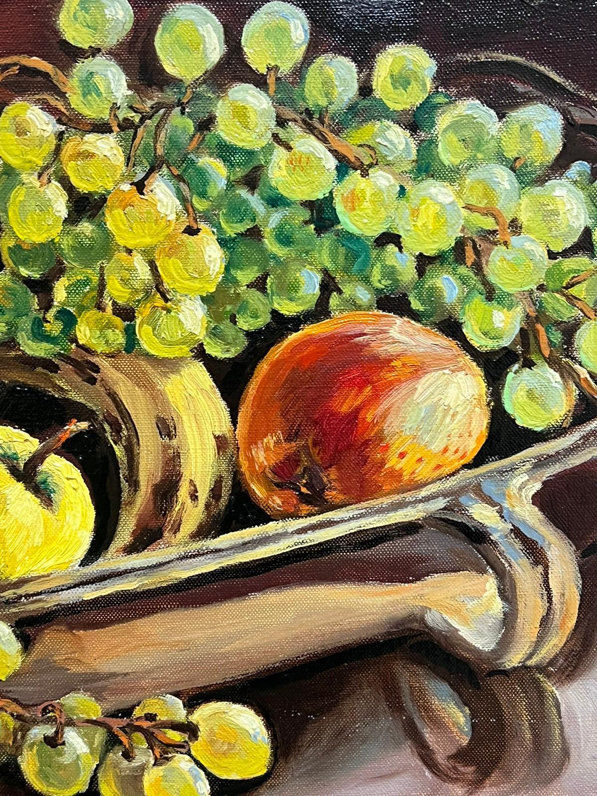 Huile impressionniste française contemporaine Nature morte classique aux fruits - Impressionnisme Painting par Georges Bordonove