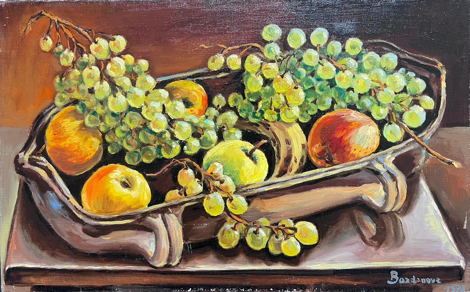 Interior Painting Georges Bordonove - Huile impressionniste française contemporaine Nature morte classique aux fruits