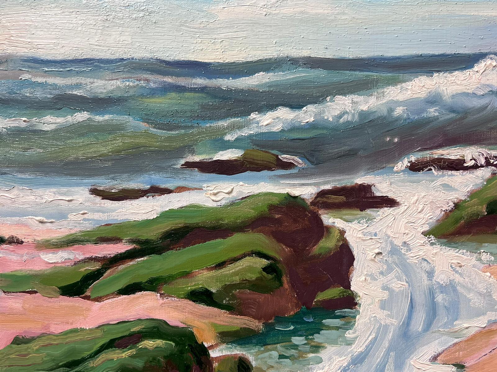 La costa
di Georges Bordonave (francese contemporaneo)  
dipinto a olio su tela firmato, senza cornice
tela: 18 x 21,75 pollici
condizioni: ottime
provenienza: da una grande collezione privata di opere di questo artista, a ovest di Parigi, in