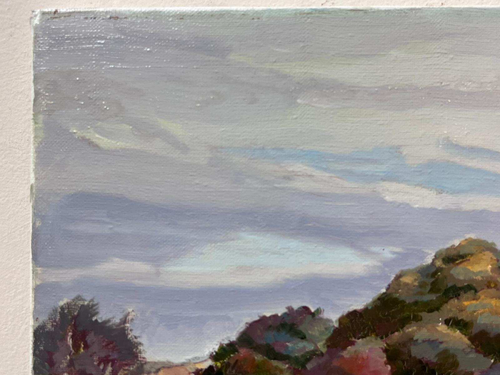 Paisaje rural al óleo impresionista francés contemporáneo Camino a través del campo 1