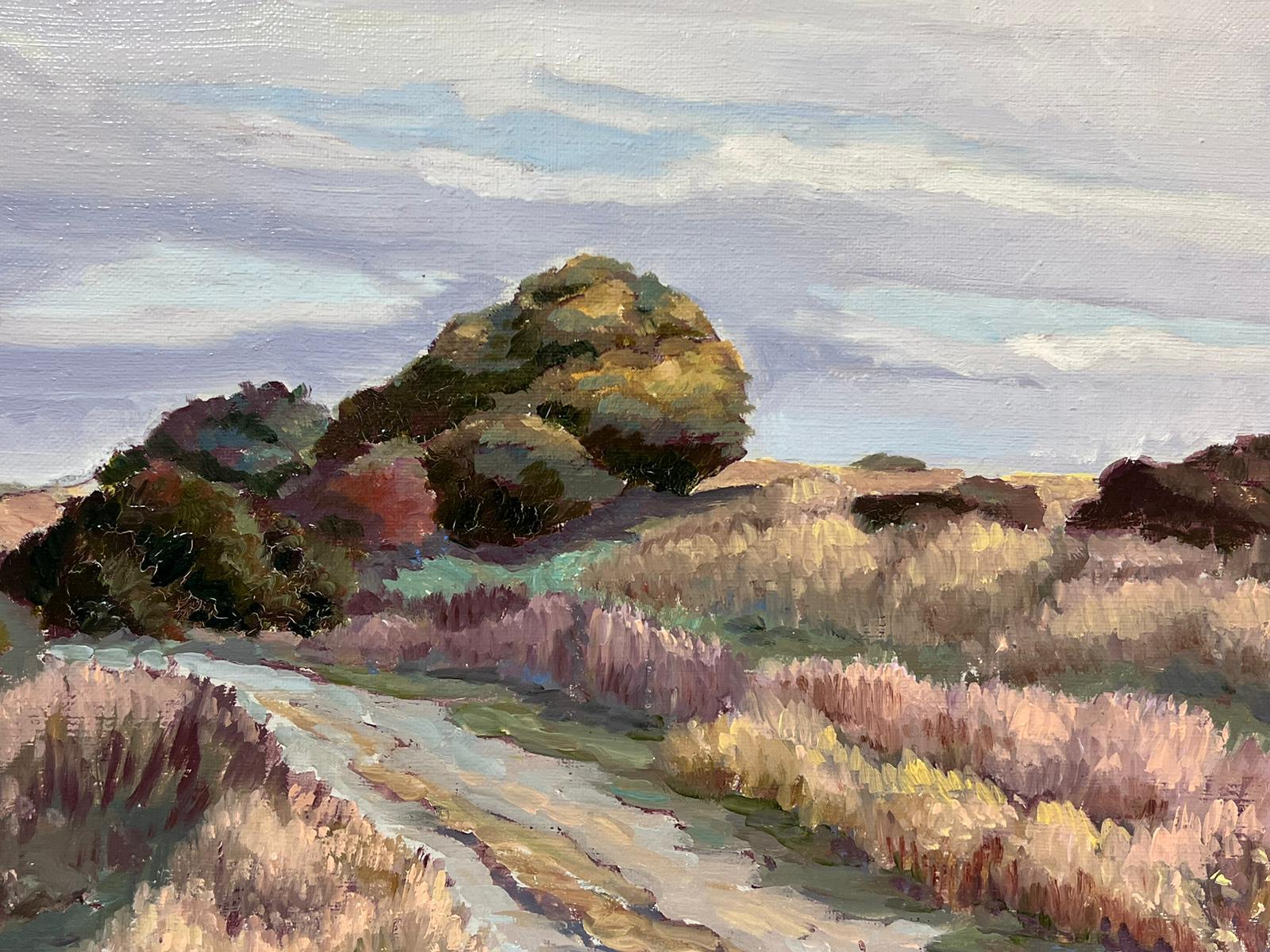 Paisaje rural al óleo impresionista francés contemporáneo Camino a través del campo 2