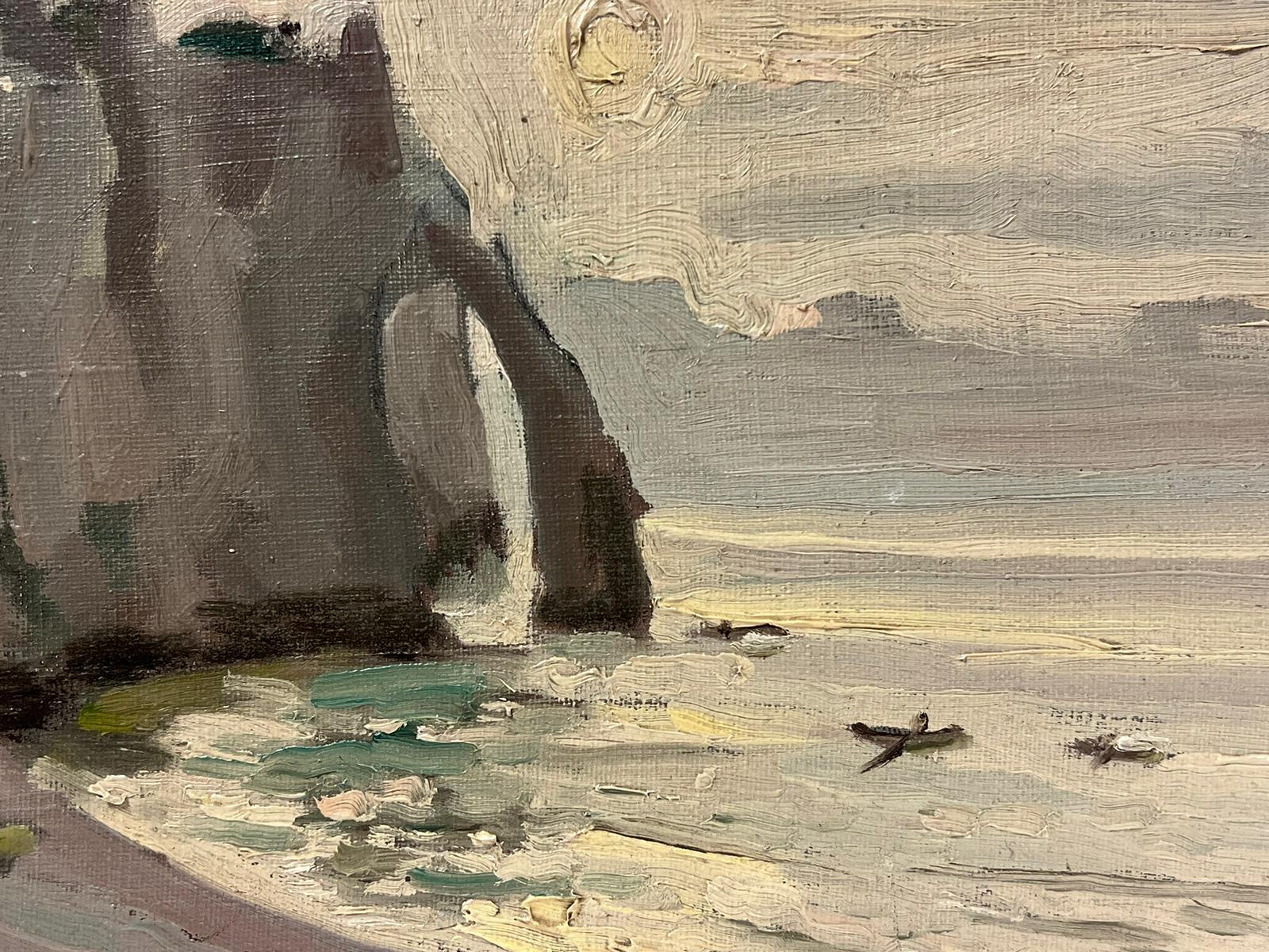 Etretat
by Georges Bordonave (French contemporary)
signed oil painting on canvas, unframed
dated 1970
canvas: 9.5 x 13 inches
condition: very good
provenance: from a large private collection of this artists work, western Paris, France. 