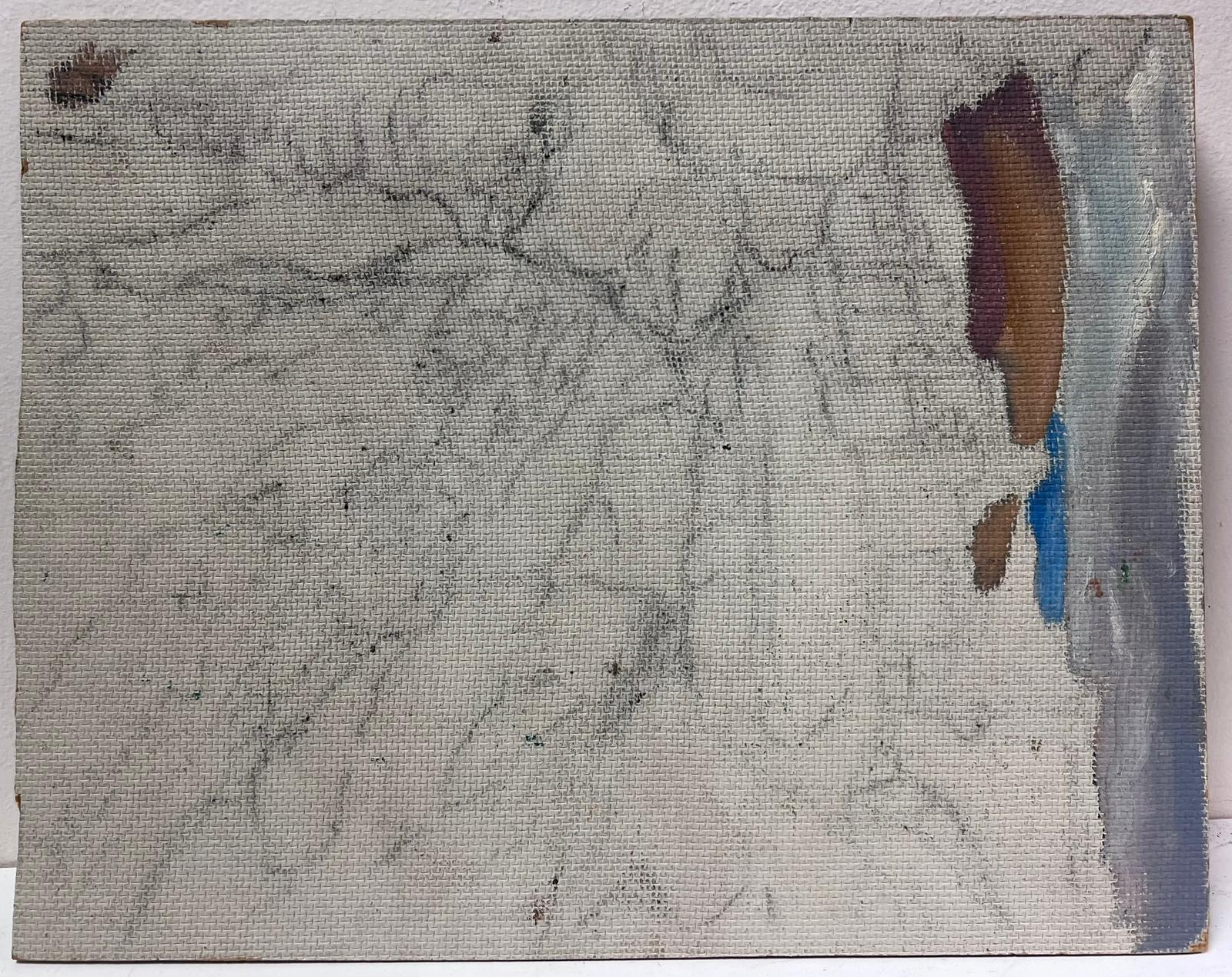 Olio impressionista francese contemporaneo Barche da pesca in cantiere navale 3