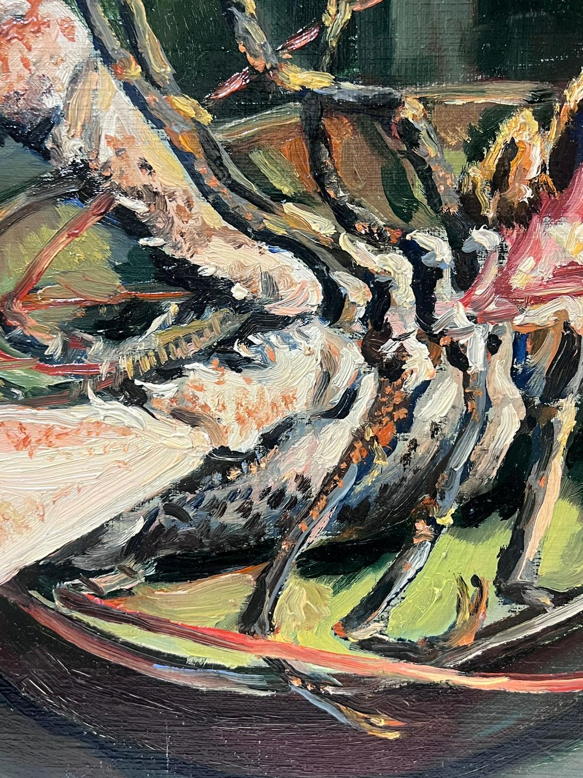 The Lobster
by Georges Bordonave (French contemporary)  
signed oil painting on canvas, unframed
dated 1978
canvas: 15 x 18 inches
condition: very good
provenance: from a large private collection of this artists work, western Paris, France. 