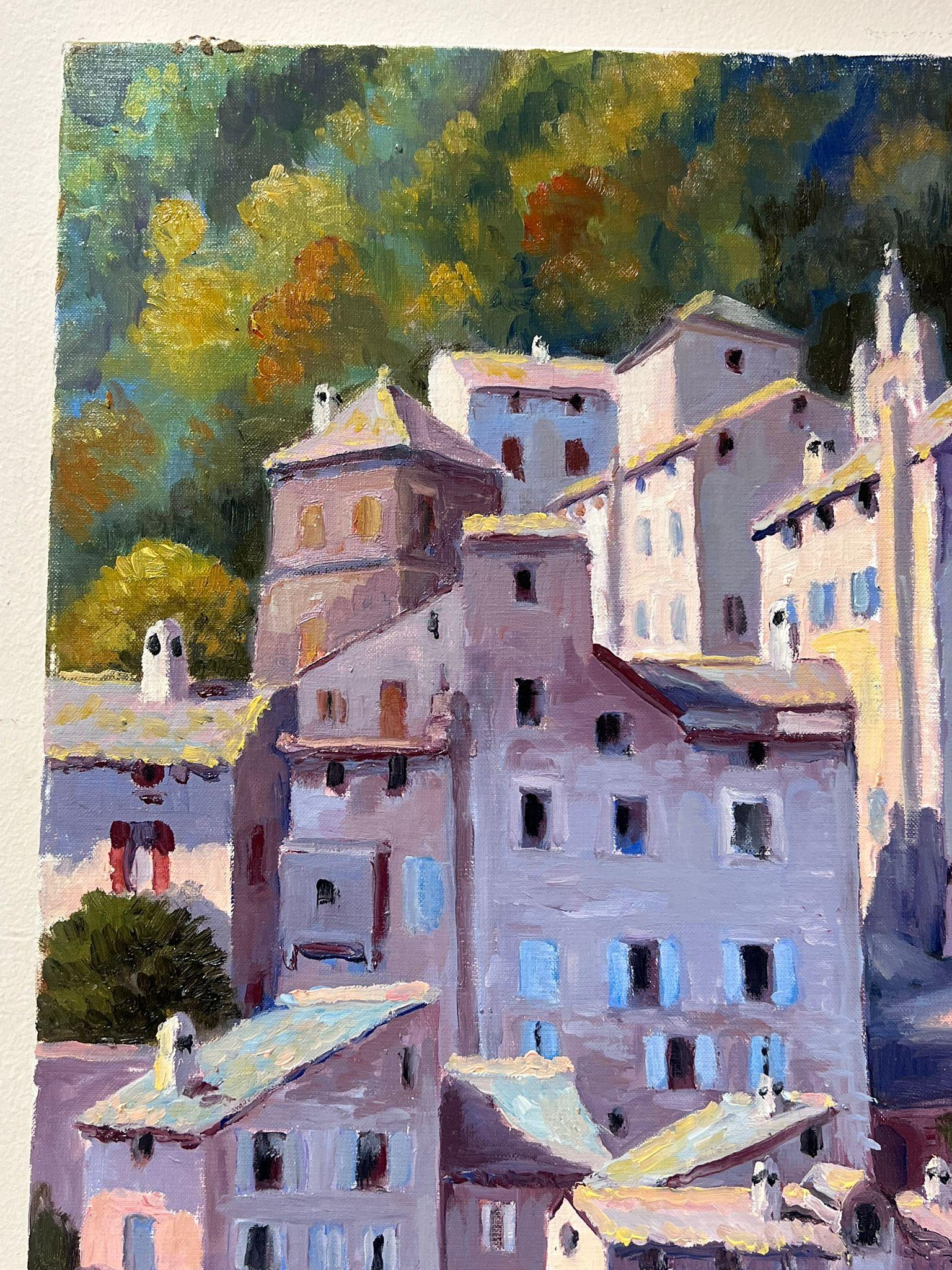 The Old Town (Italy?)
signed by Georges Bordonave (French contemporary)   
dated 1998
oil painting on canvas, unframed
unframed: 22 x 18.5 inches
condition: very good
provenance: from a large private collection of this artists work, western Paris,