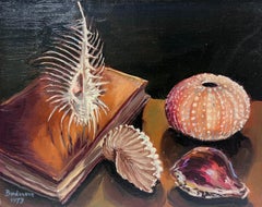 Contemporary French Impressionist Oil Multiple Shells Interior Scene