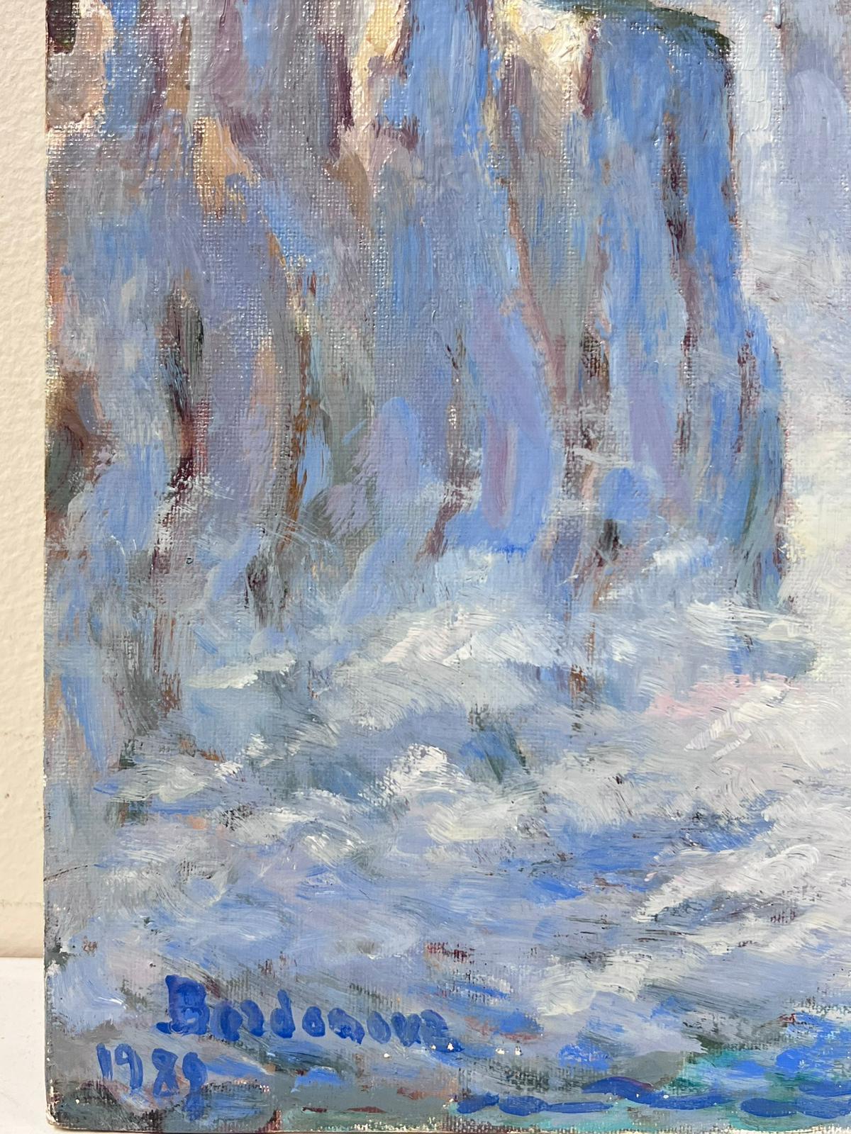 Acantilados de Normandía
de Georges Bordonave (contemporáneo francés) 
óleo sobre tabla, sin enmarcar
de 1989
tablero: 10,75 x 13,75 pulgadas
estado: muy bueno
Procedencia: de una gran colección privada de obras de este artista, oeste de París,