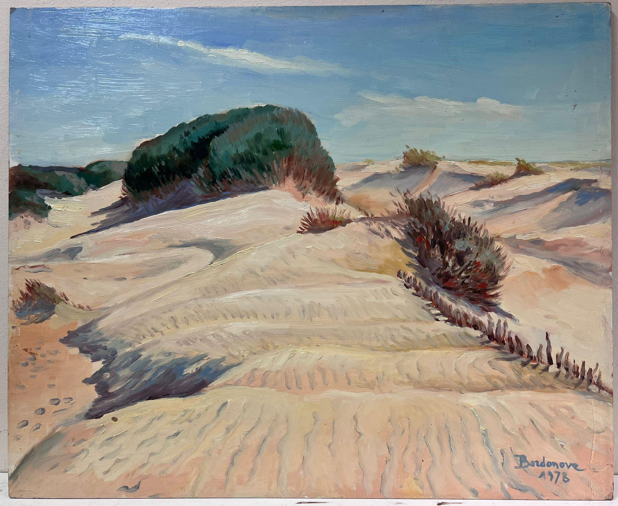 Contemporary French Impressionist Oil Sand Dunes Landscape - Painting by Georges Bordonove