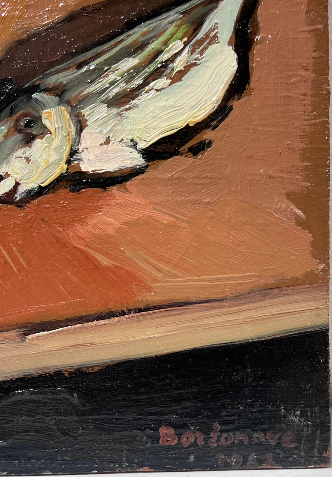 Huile impressionniste française contemporaine Sardines et poissons  - Impressionnisme Painting par Georges Bordonove