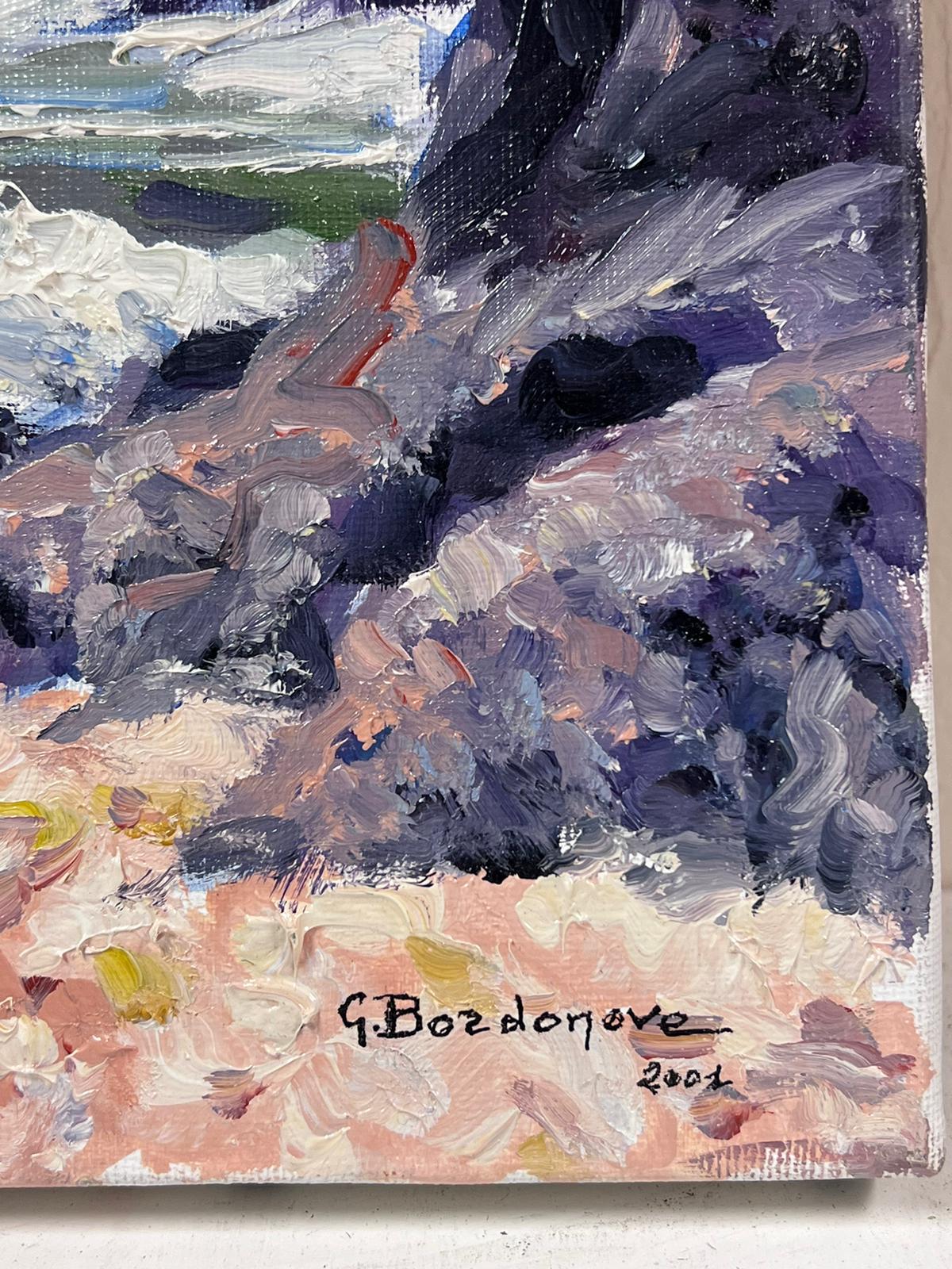 Purple Sea Landscape
by Georges Bordonave (French contemporary) 
dated 2001
signed oil painting on canvas, unframed
canvas: 10.75 x 16 inches
condition: very good
provenance: from a large private collection of this artists work, western Paris,
