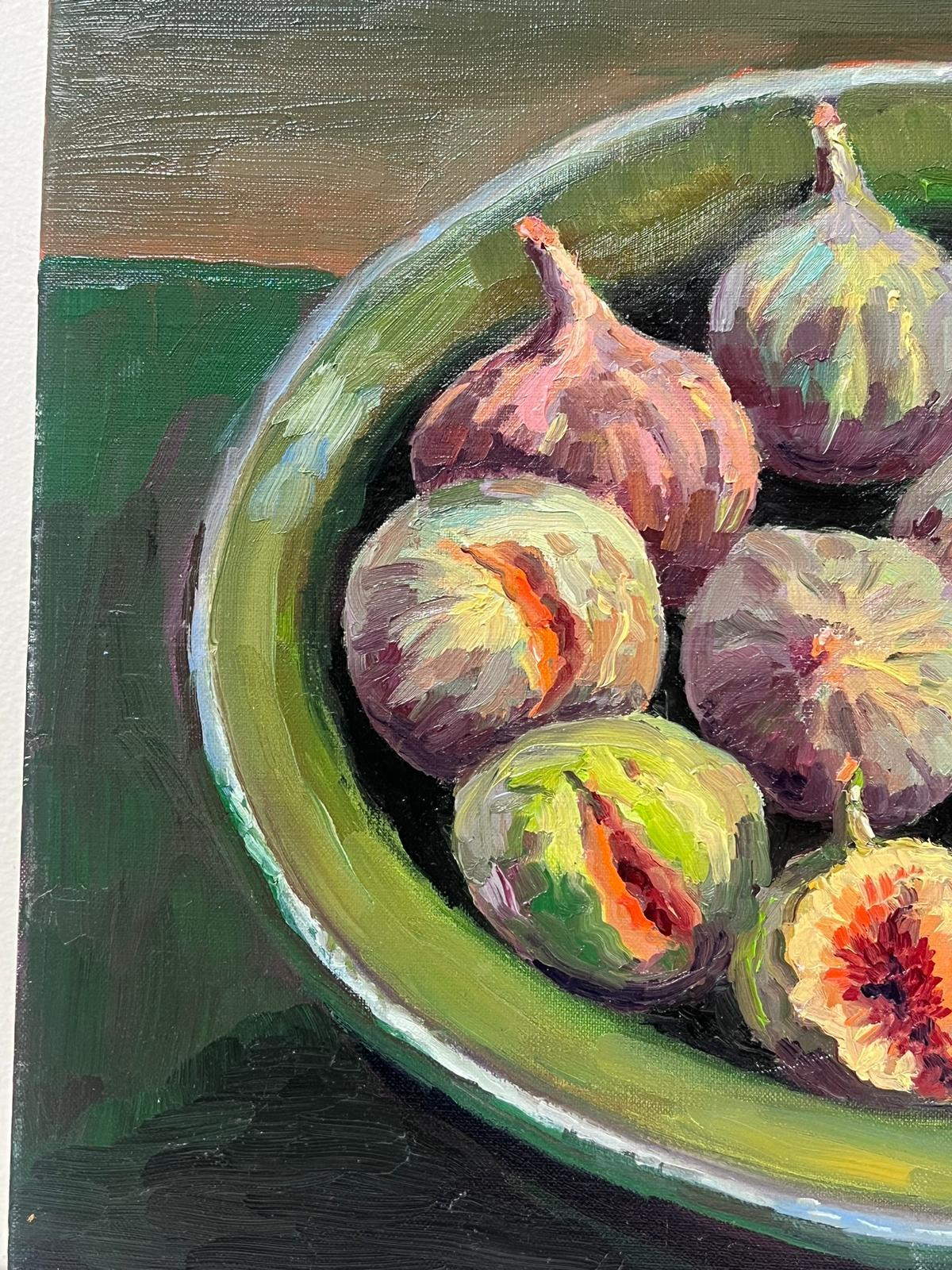 Fresh Figs
by Georges Bordonave (French contemporary)  
signed oil painting on canvas, unframed
dated
canvas: 13 x 16 inches
condition: very good
provenance: from a large private collection of this artists work, western Paris, France. 