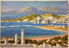 French Contemporary Oil Painting Ancient Shores Coastal Landscape