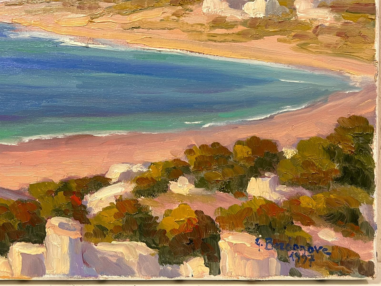 French Contemporary Oil Painting Ancient Shores Küstenlandschaft im Angebot 3