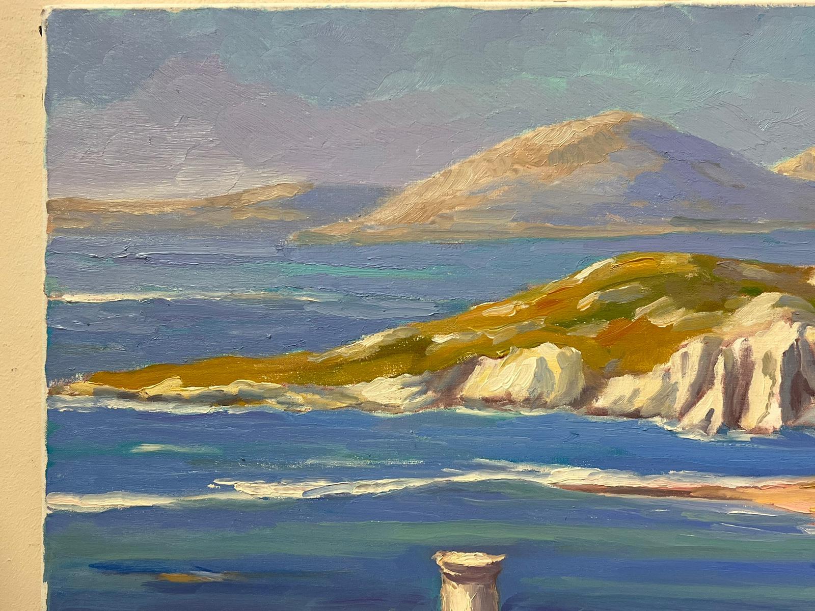 French Contemporary Oil Painting Ancient Shores Küstenlandschaft im Angebot 4
