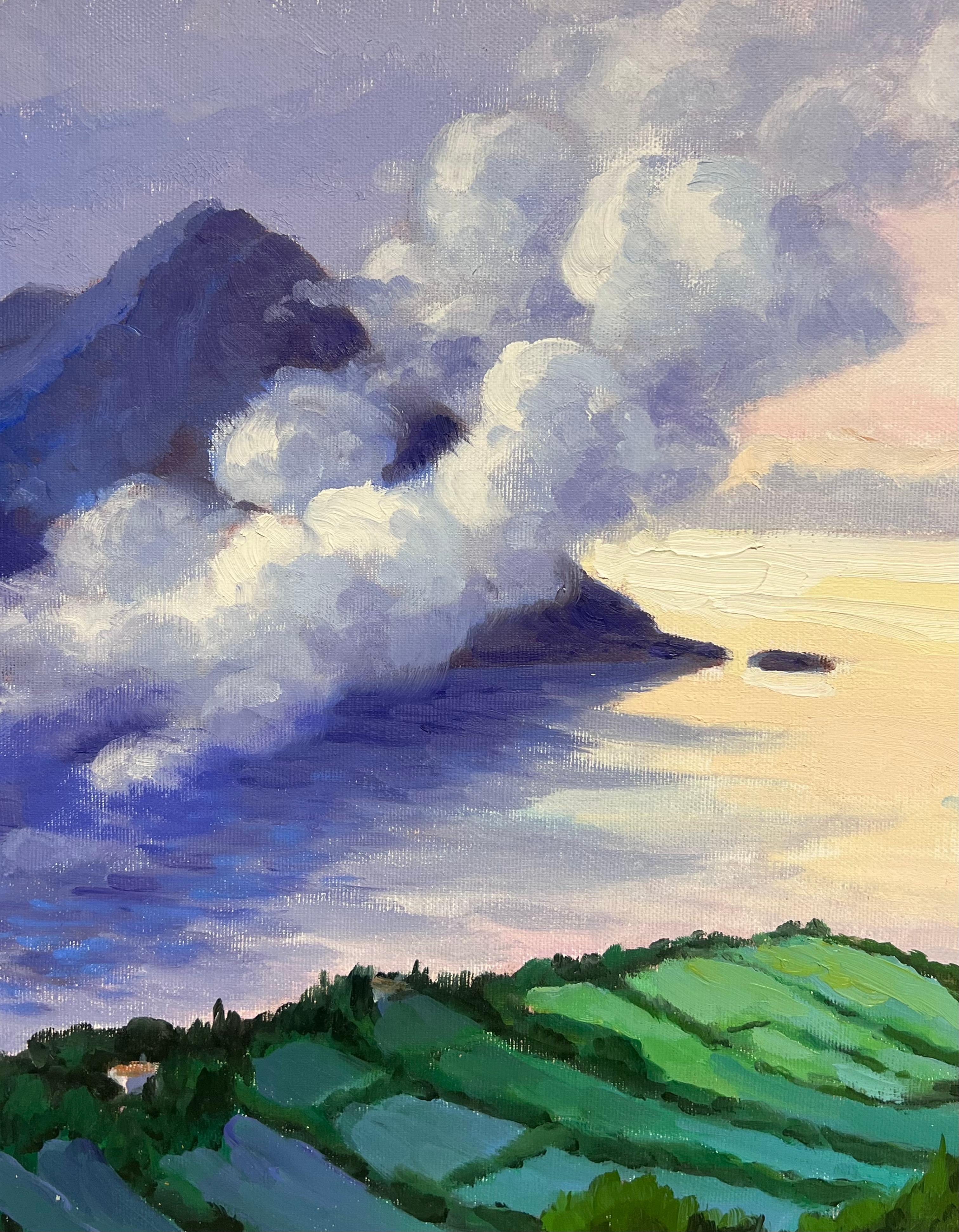 Paesaggio marino vibrante
firmato da Georges Bordonave (contemporaneo francese)
datato 1994
dipinto a olio su tela, senza cornice
tela: 15 x 22 pollici
condizioni: ottime
provenienza: da una grande collezione privata di opere di questo artista, a