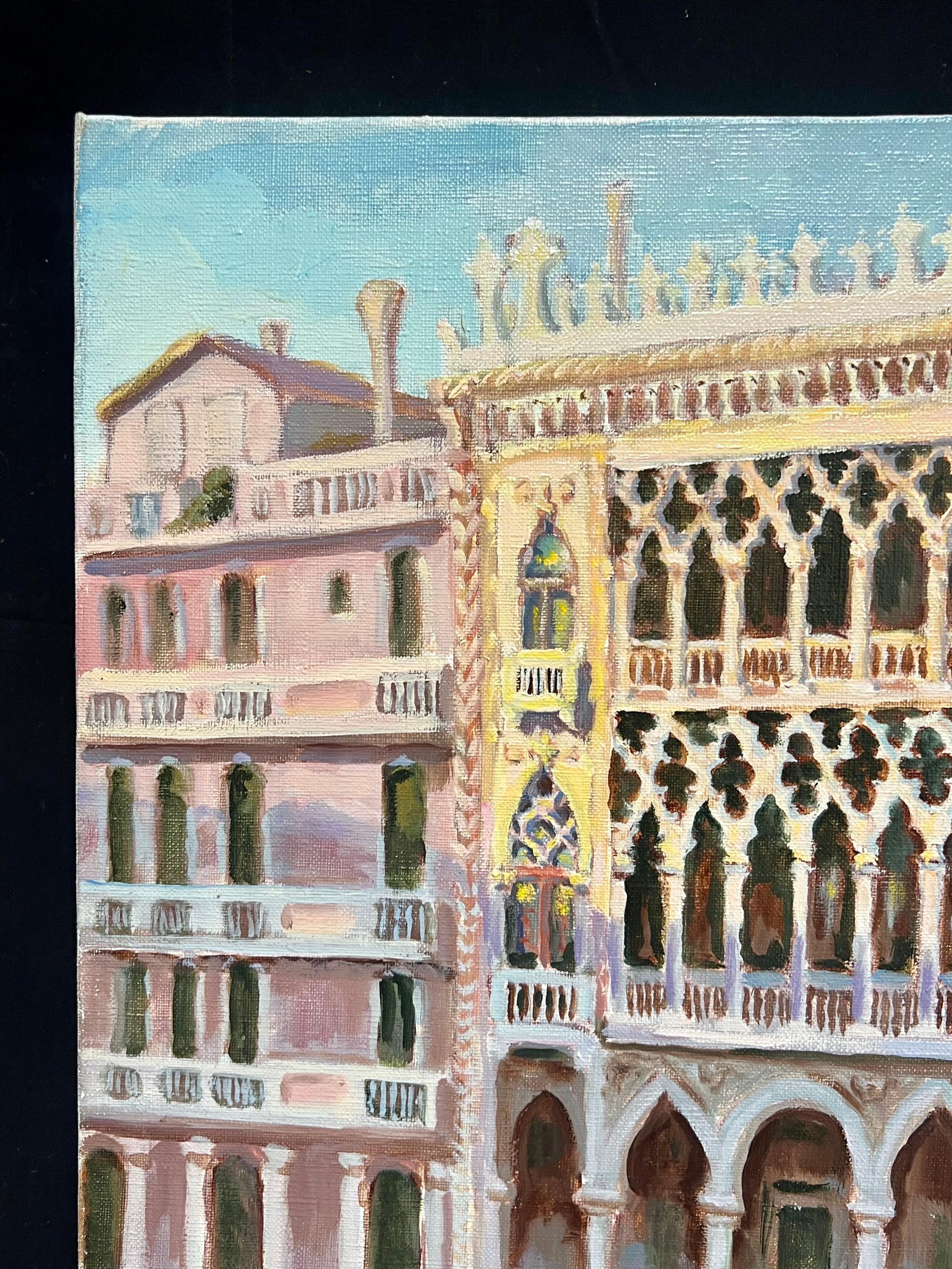 Französischer Impressionist Ölgemälde Reflexionen der venezianischen Pracht (Impressionismus), Painting, von Georges Bordonove