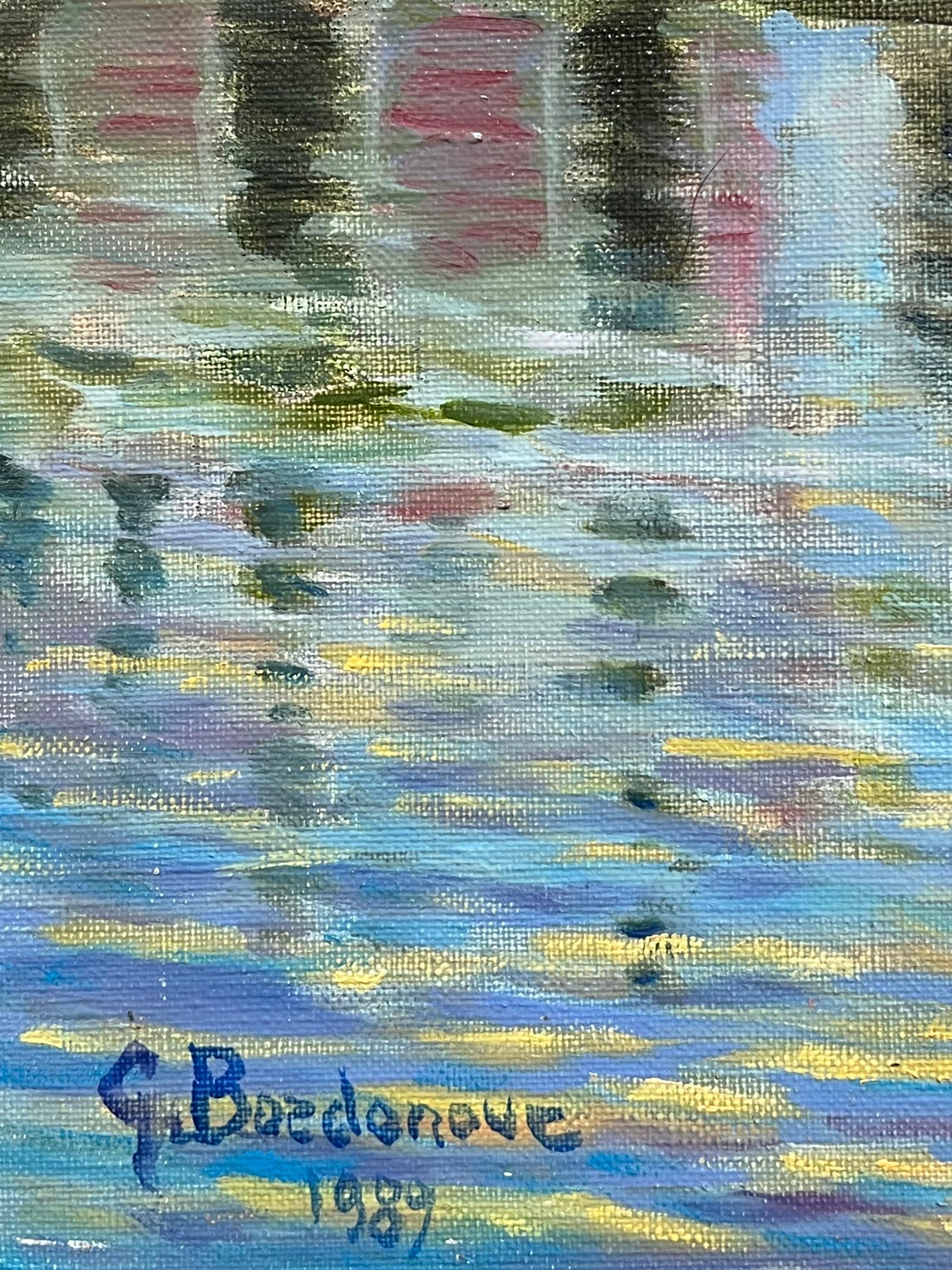 Französischer Impressionist Ölgemälde Reflexionen der venezianischen Pracht im Angebot 1