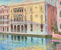 Óleo impresionista francés Reflejos del esplendor veneciano