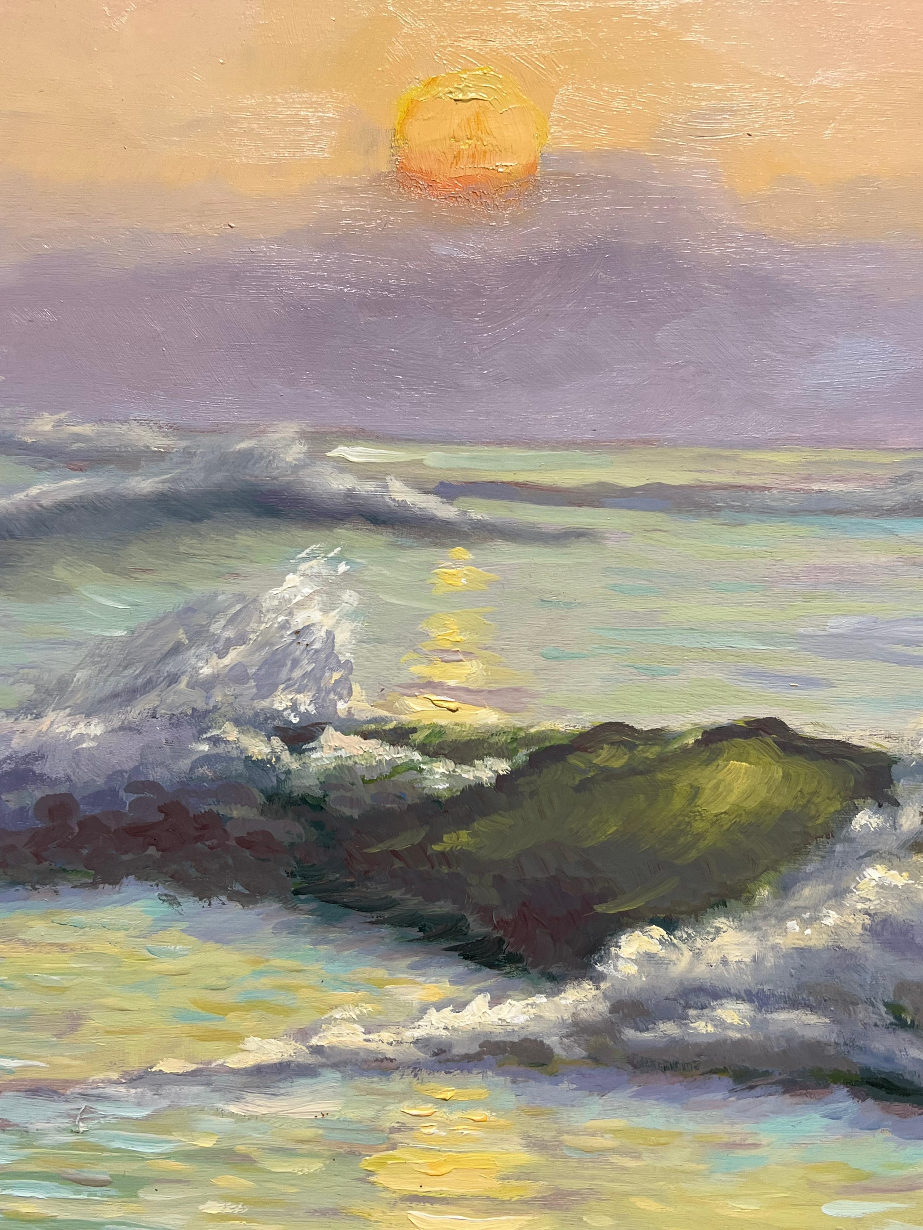 Tranquilo paisaje marino al atardecer
de Georges Bordonave (contemporáneo francés)
óleo sobre tabla firmado, enmarcado
enmarcado: 24 x 28,5 pulgadas
tablero: 18 x 22 pulgadas
estado: muy bueno
Procedencia: de una gran colección privada de obras de