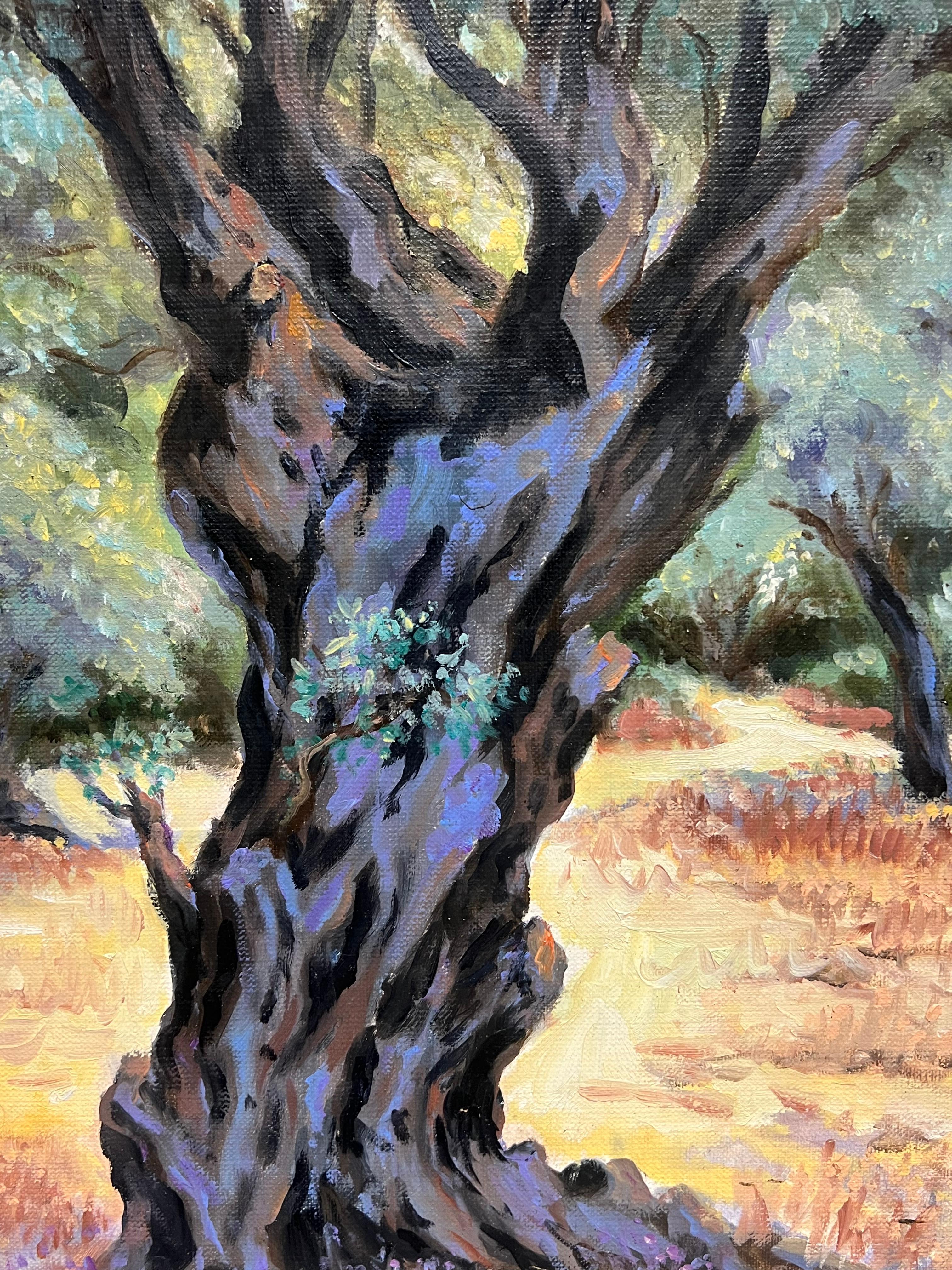 French Sunlit Olive Groves Oil Landscape Post Impressionist French Painting 3