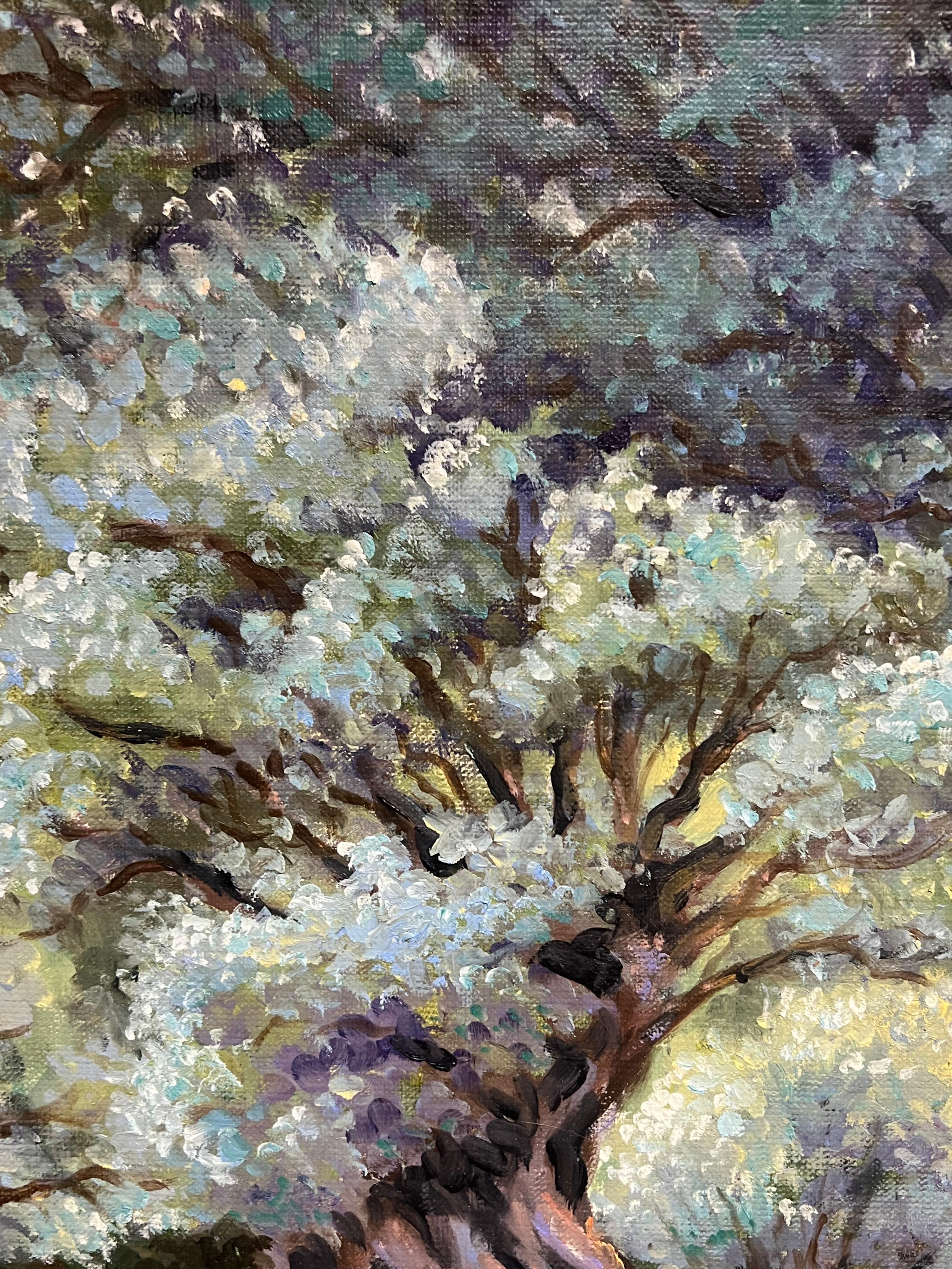 French Sunlit Olive Groves Oil Landscape Post Impressionist French Painting 4