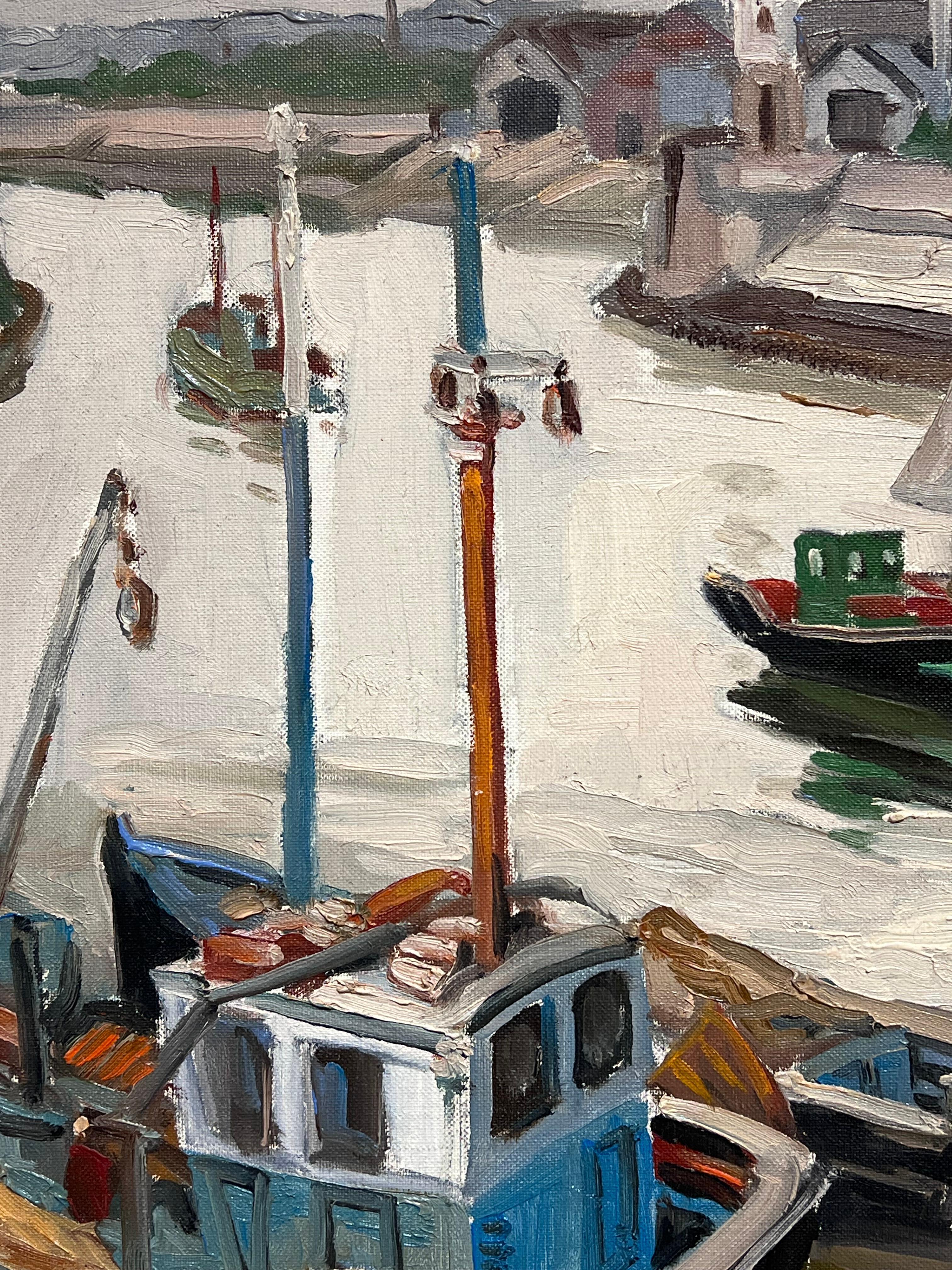 Honfleur 
von Georges Bordonave (französischer Zeitgenosse)
von 1981
Ölgemälde auf Leinwand, ungerahmt
Leinwand: 20 x 24 Zoll
Zustand: sehr gut
Provenienz: aus einer großen Privatsammlung dieses Künstlers, westlich von Paris, Frankreich. 

