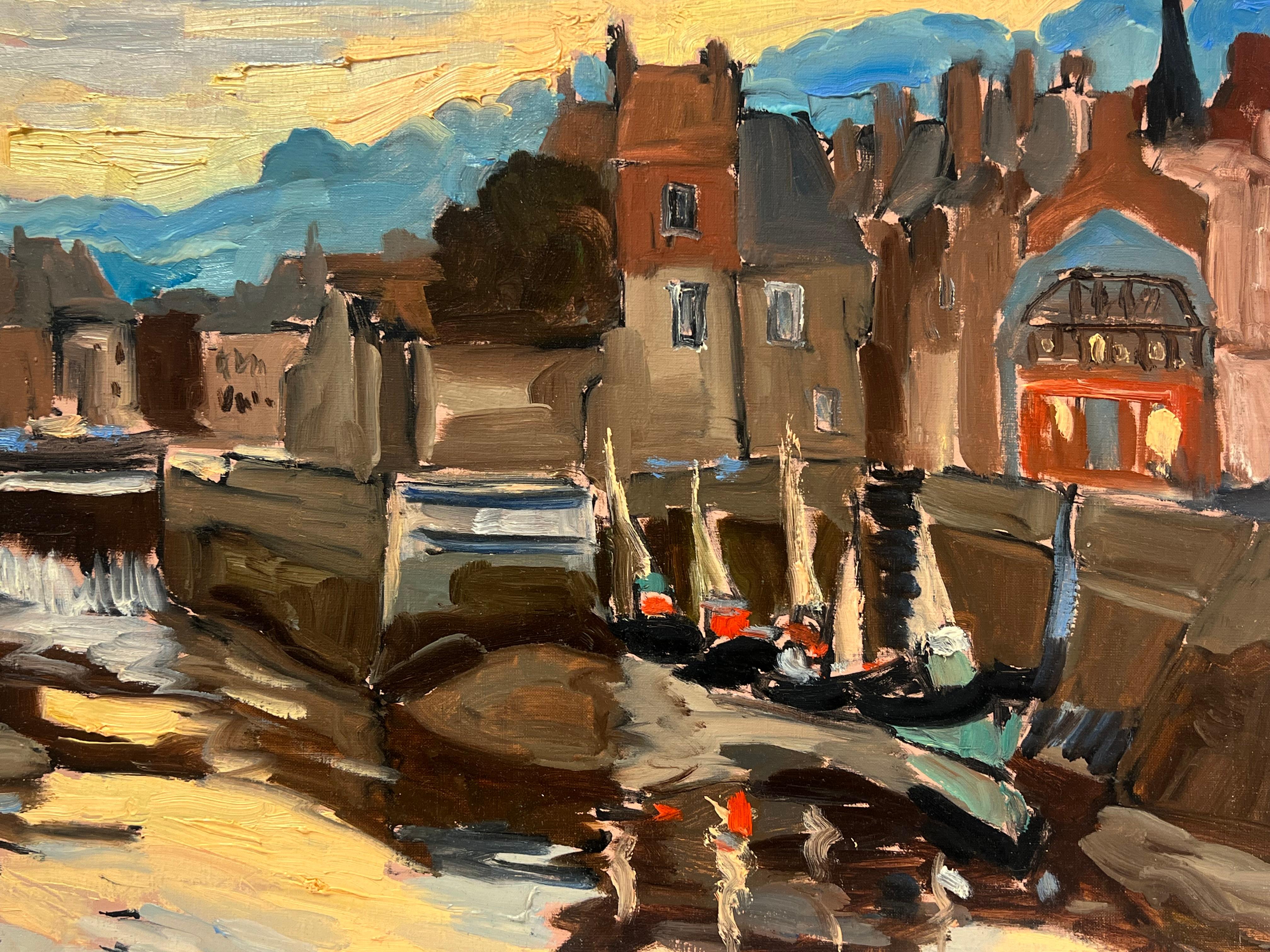 Honfleur
signed by Georges Bordonave (French contemporary)
dated 1970
oil painting on canvas, unframed
canvas: 18 x 21.75 inches
condition: very good
provenance: from a large private collection of this artists work, western Paris, France. 