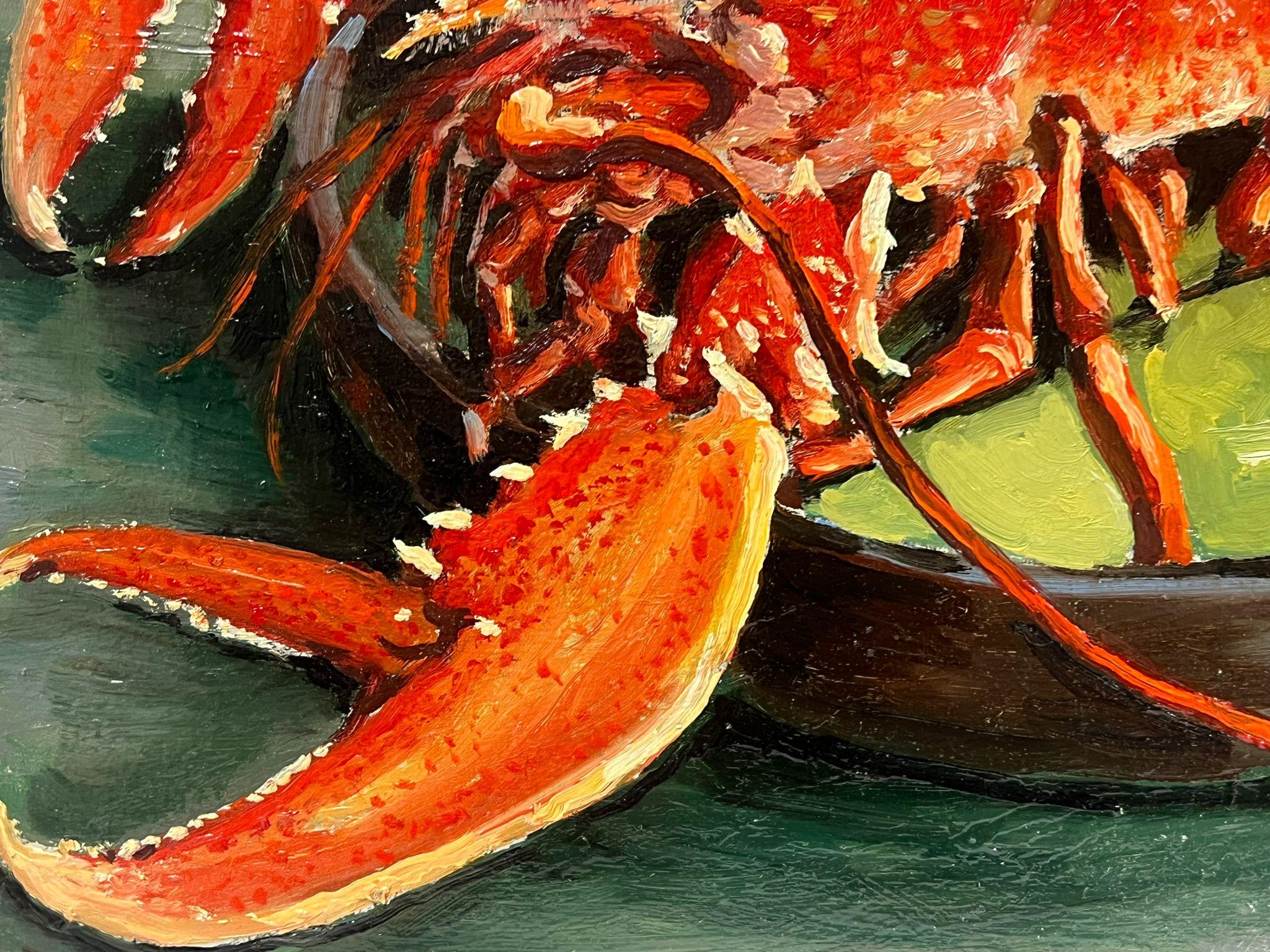 La Langosta Roja
firmado por Georges Bordonave (contemporáneo francés)
fechado en 1978
pintura al óleo sobre lienzo, sin enmarcar
lienzo: 18 x 21,5 pulgadas
estado: muy bueno
Procedencia: de una gran colección privada de obras de este artista, oeste