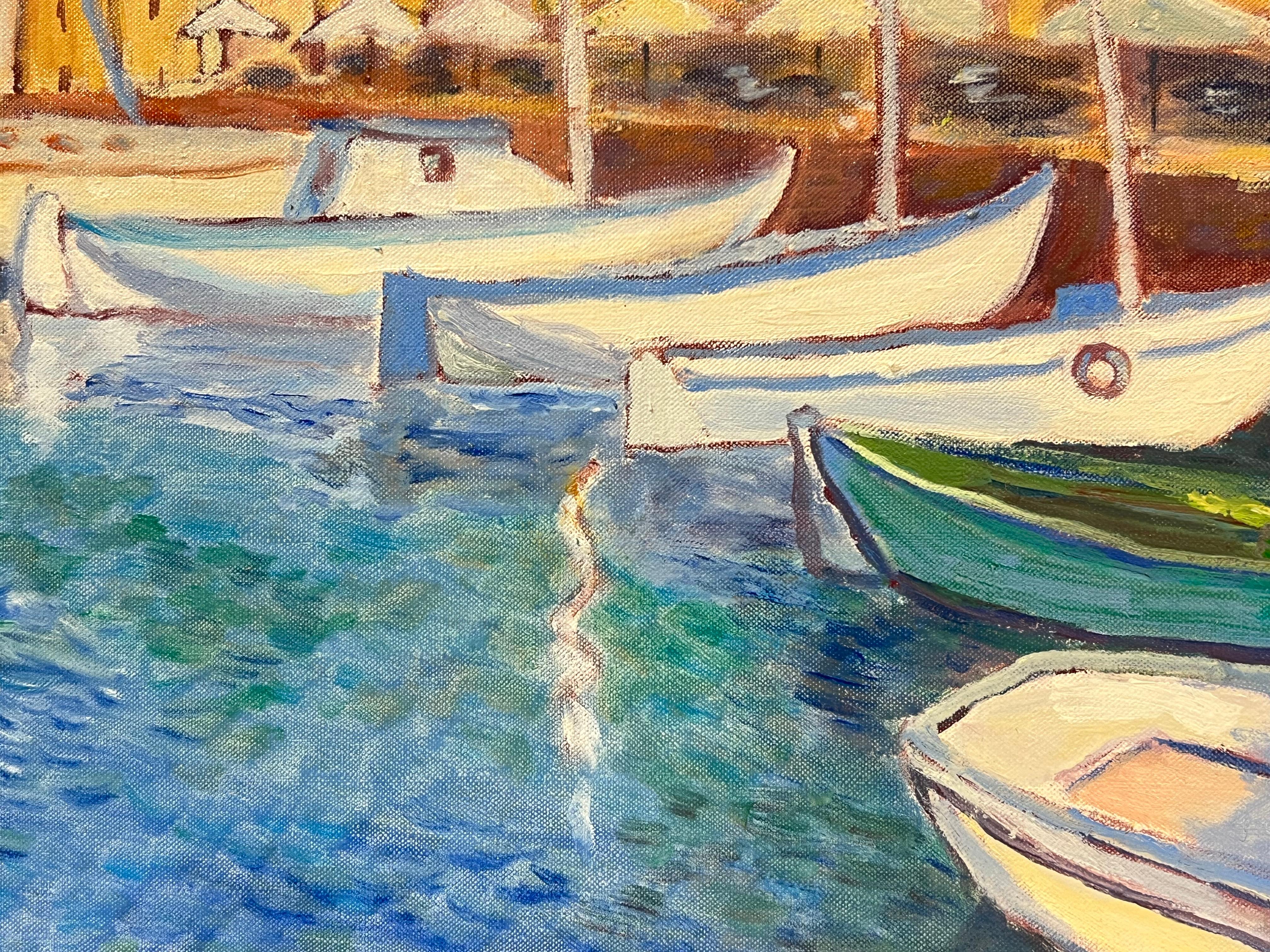 Der alte Hafen
von Georges Bordonave (französischer Zeitgenosse)
unterzeichnet mit Initialen
Ölgemälde auf Leinwand, ungerahmt
Leinwand: 15 x 21,75 Zoll
Zustand: sehr gut
Provenienz: aus einer großen Privatsammlung dieses Künstlers, westlich von