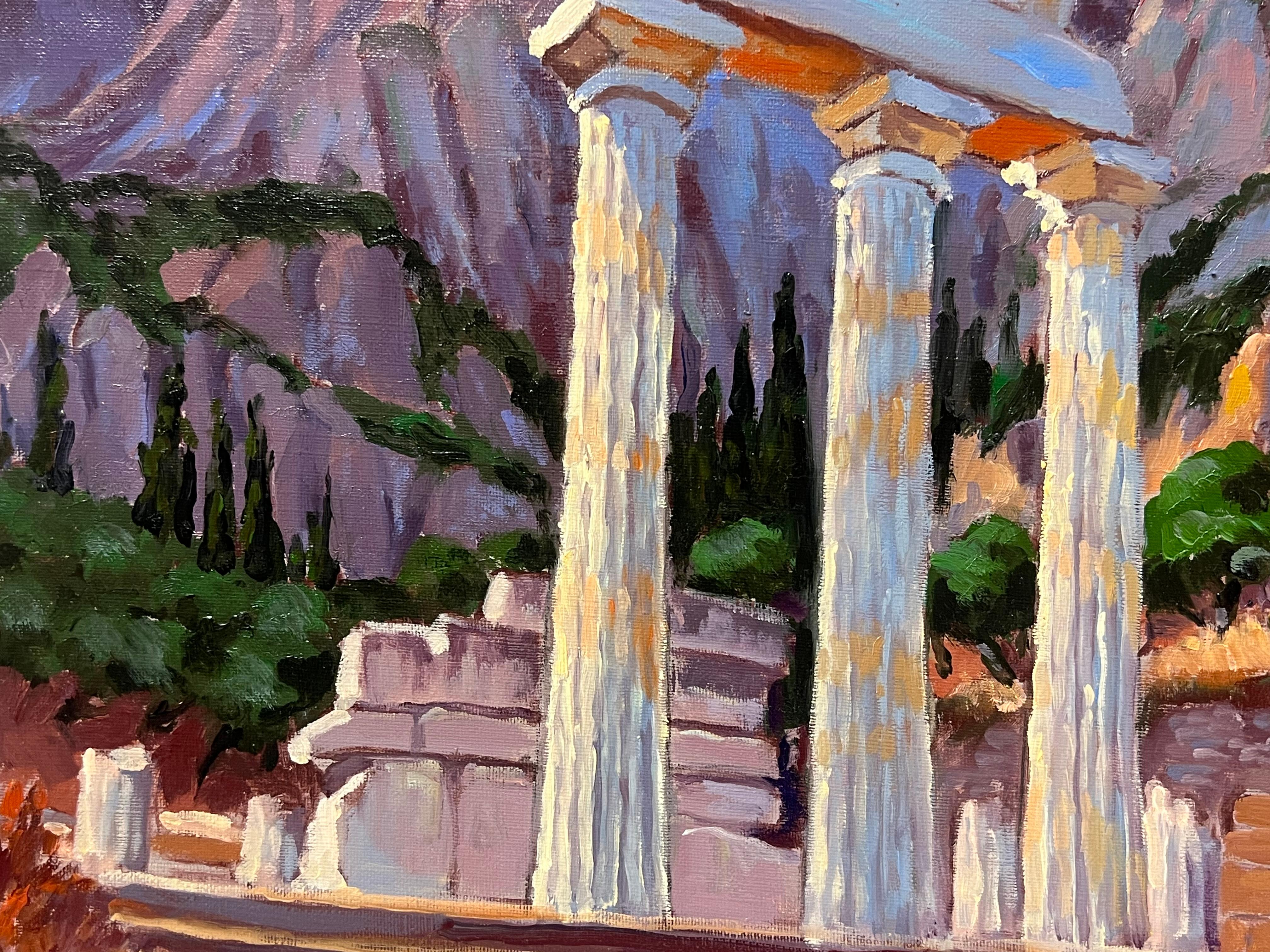 Las Ruinas del Antiguo Templo
firmado por Georges Bordonave (contemporáneo francés)
de 1994
pintura al óleo sobre lienzo, sin enmarcar
lienzo: 18 x 22 pulgadas
estado: muy bueno
Procedencia: de una gran colección privada de obras de este artista,