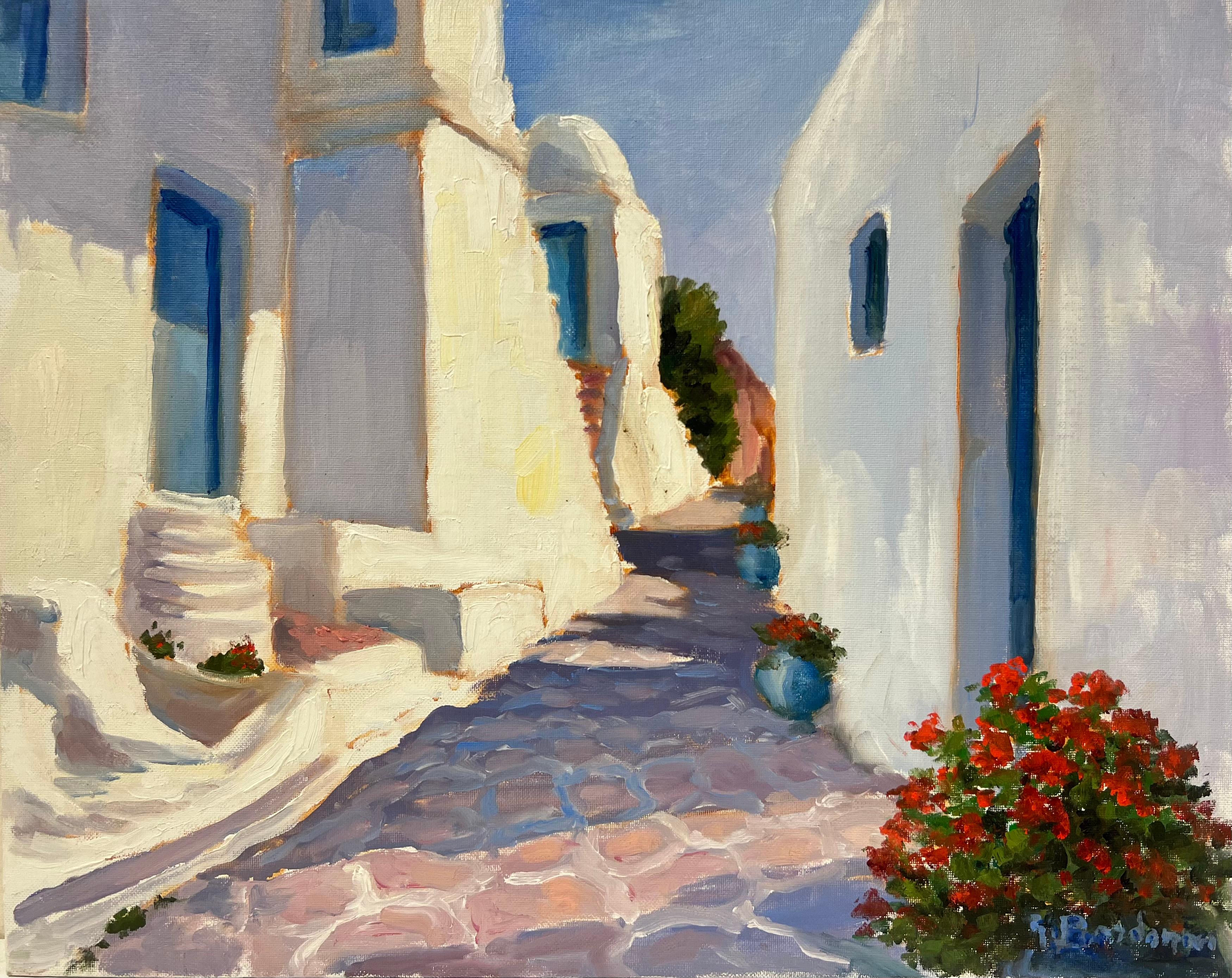 The Old Greek Village
signed by Georges Bordonave (French contemporary)
oil painting on board, unframed
board: 13 x 16 inches
condition: very good
provenance: from a large private collection of this artists work, western Paris, France. 