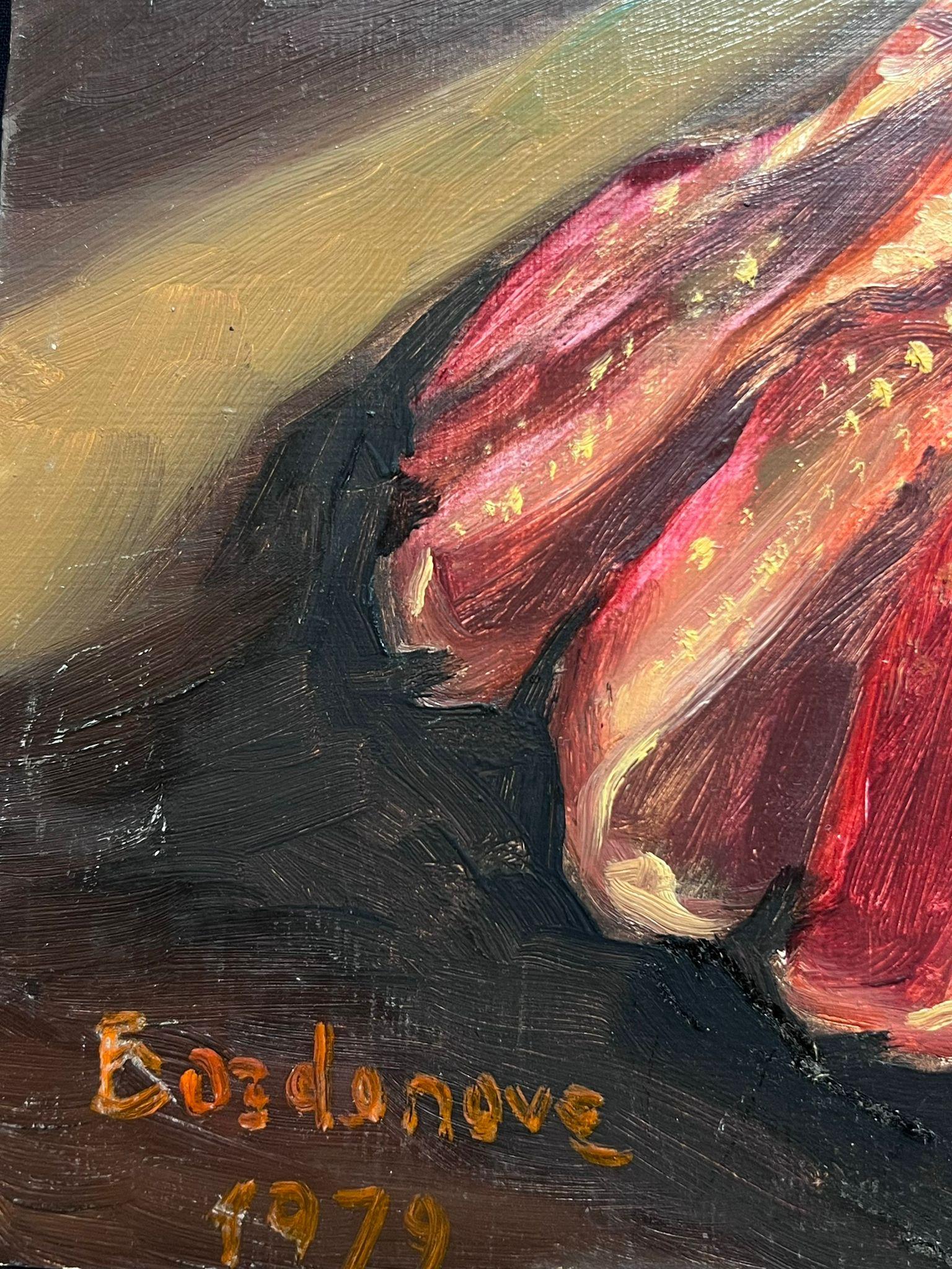 Aragosta
firmato da Georges Bordonave (contemporaneo francese)
dipinto a olio su tavola, senza cornice
datato 1979
tavola: 18 x 22 pollici
condizioni: ottime
provenienza: da una grande collezione privata di opere di questo artista, a ovest di