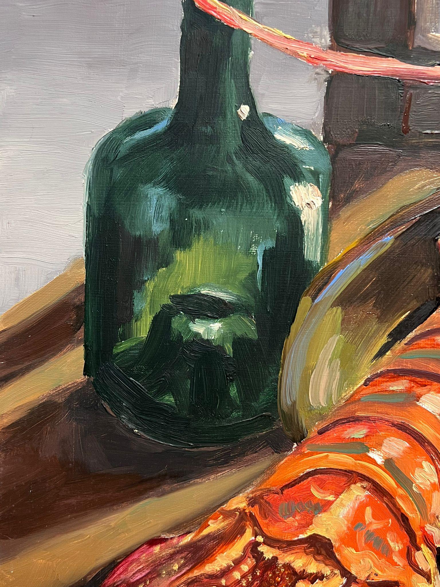 Frutti di mare 1970's French Impressionist Signed Oil Lobster & Sea Shell in vendita 2
