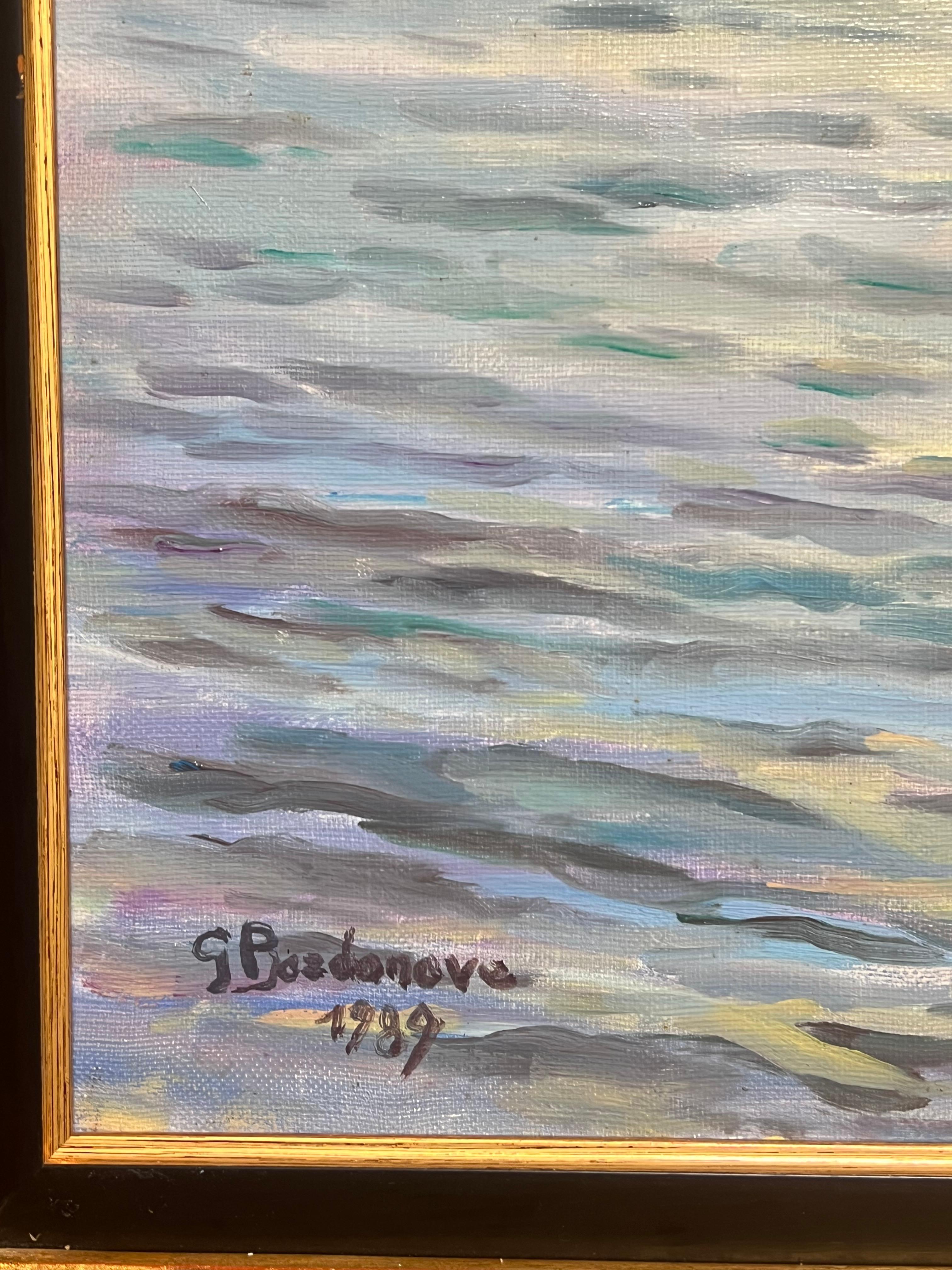 Venetian Reflections at Dusk Oil Painting of San Giorgio Maggiore Painting For Sale 7