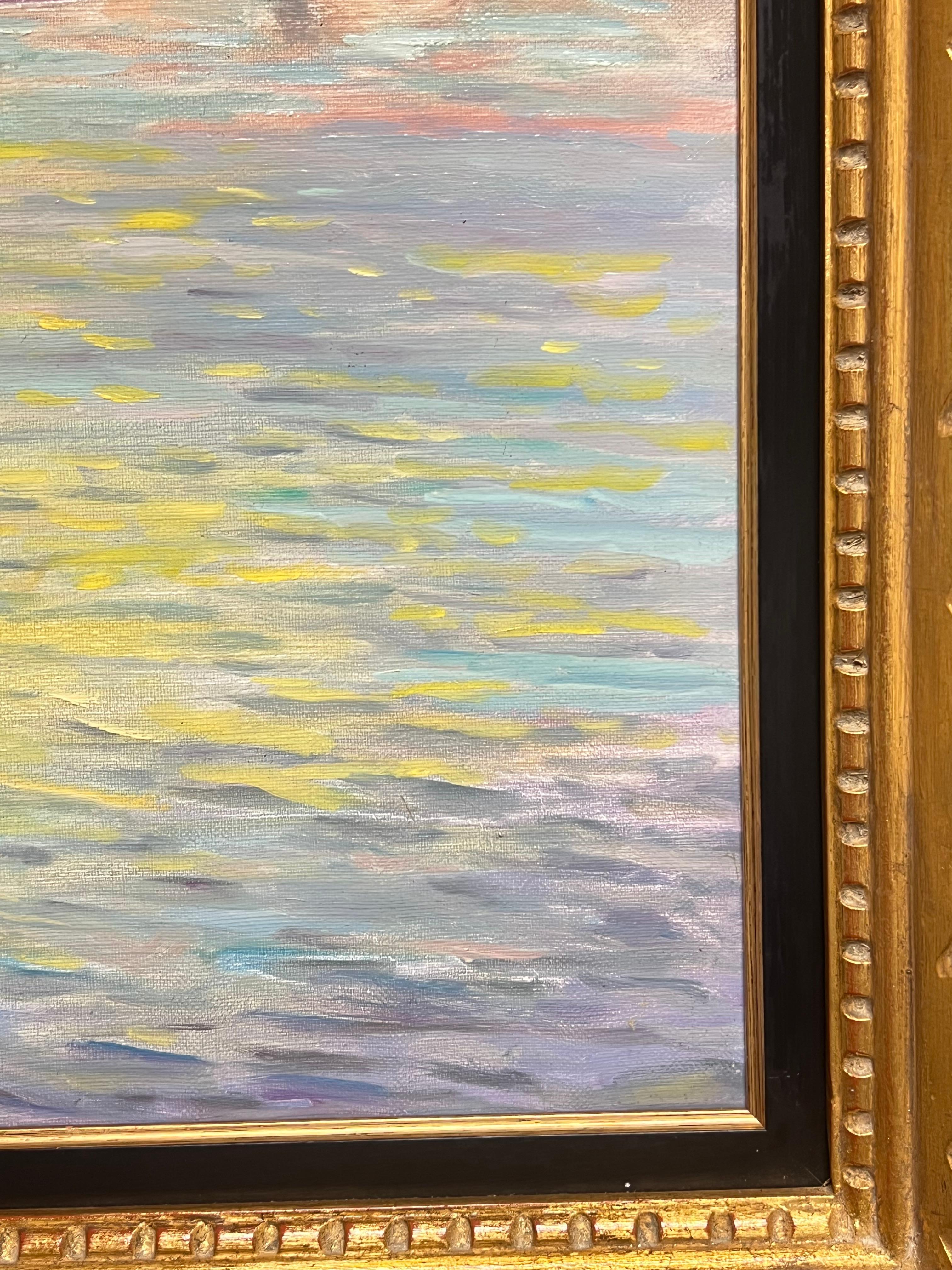 Venetian Reflections at Dusk Oil Painting of San Giorgio Maggiore Painting For Sale 9